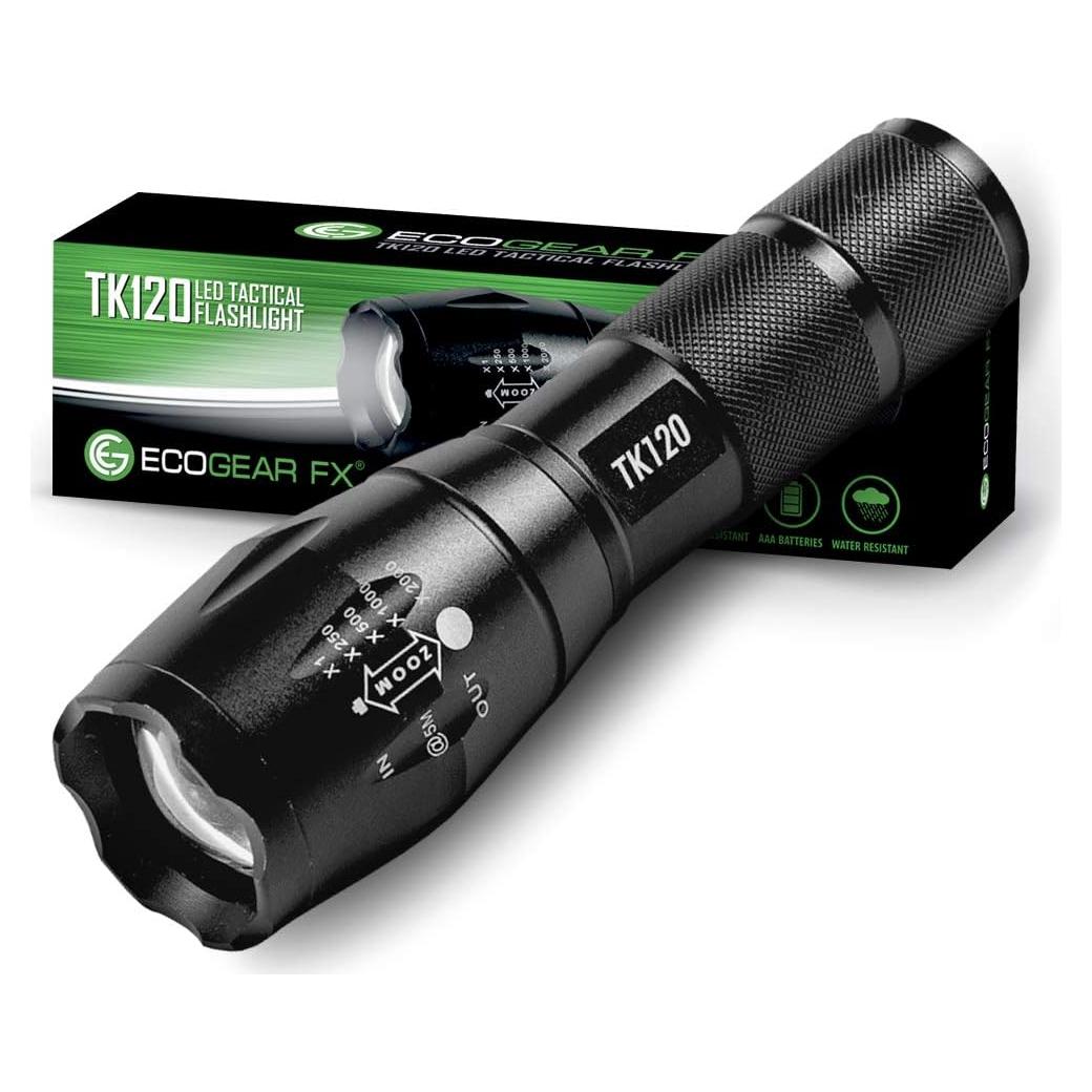 Linterna LED EcoGear FX TK120 - Camping, 5 Modos, Zoomable