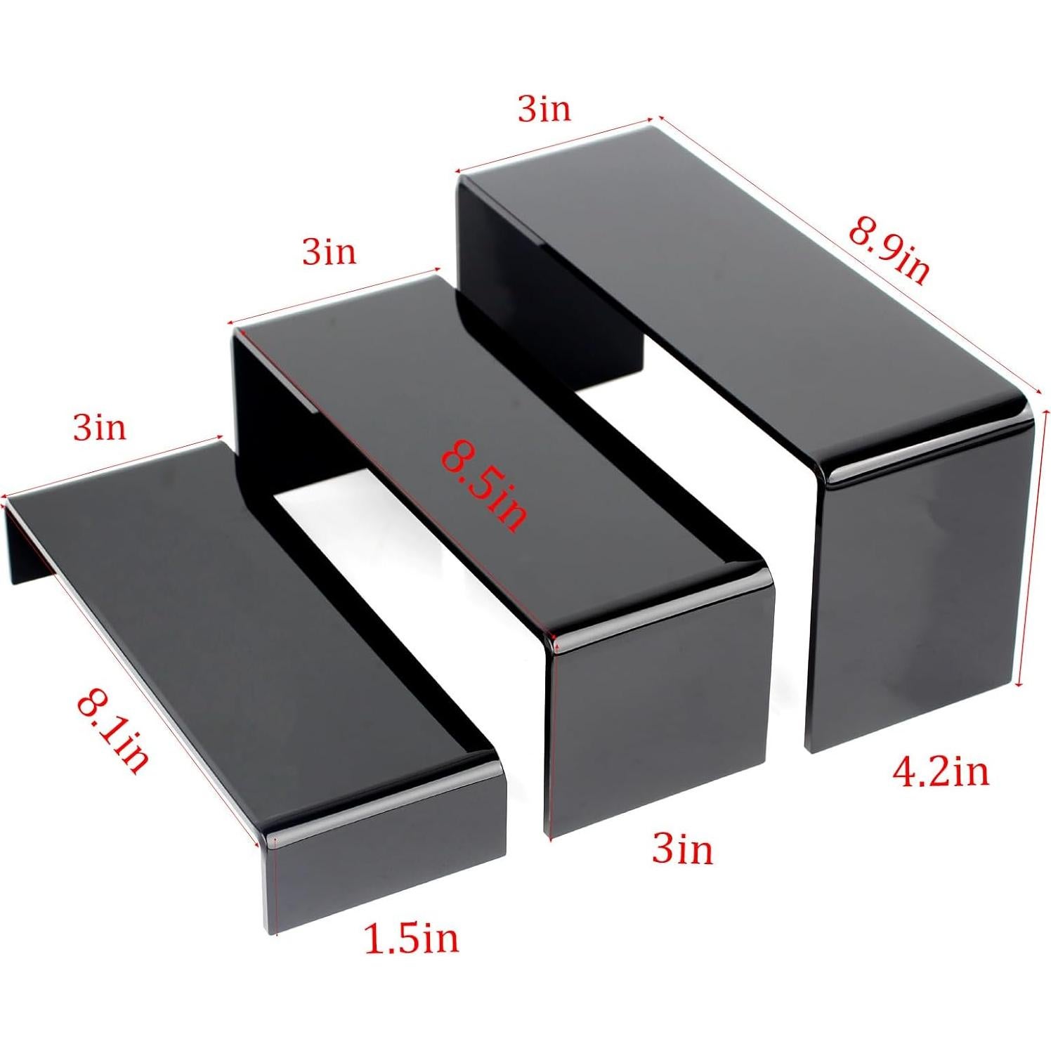 Soportes Acrílicos Negros WEITELAI para Exhibición 3 Pcs