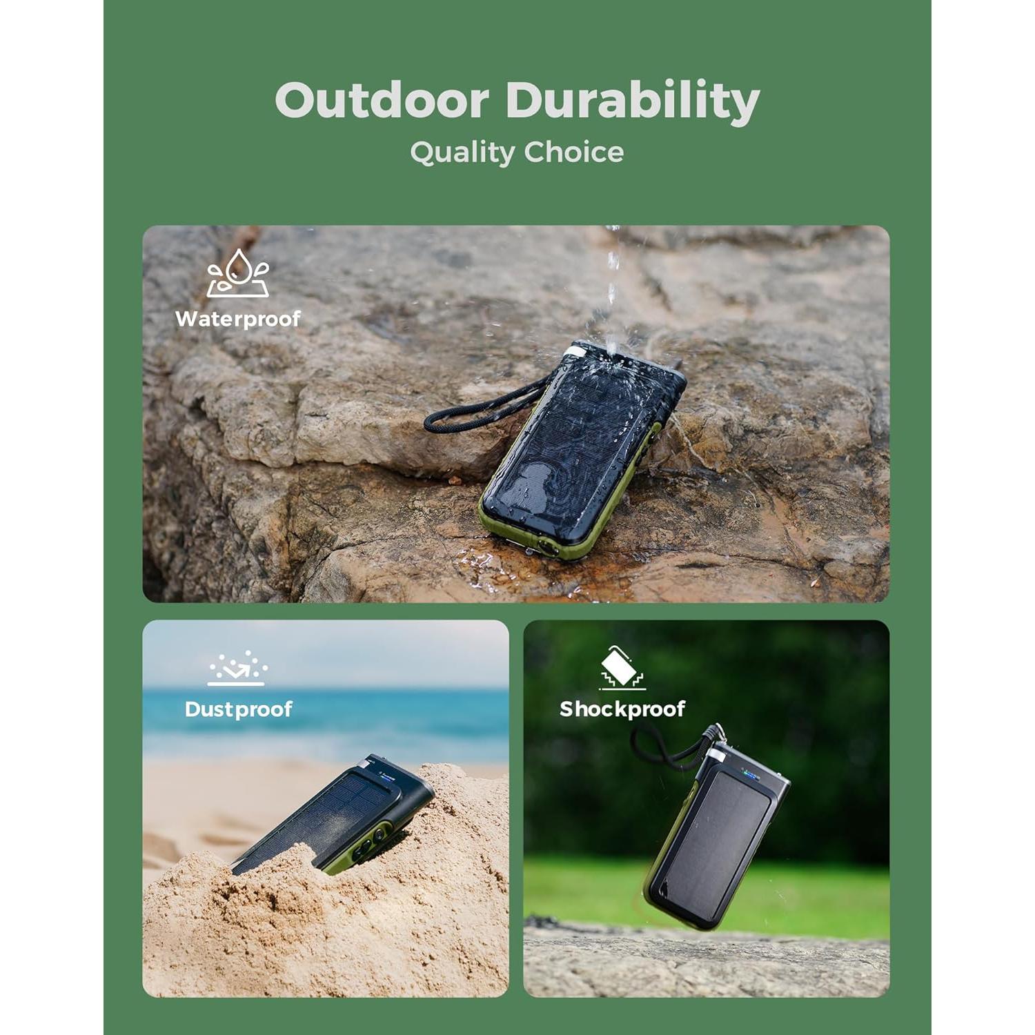 Banco de Energía Solar GOODaaa 45800mAh Cargador Inalámbrico