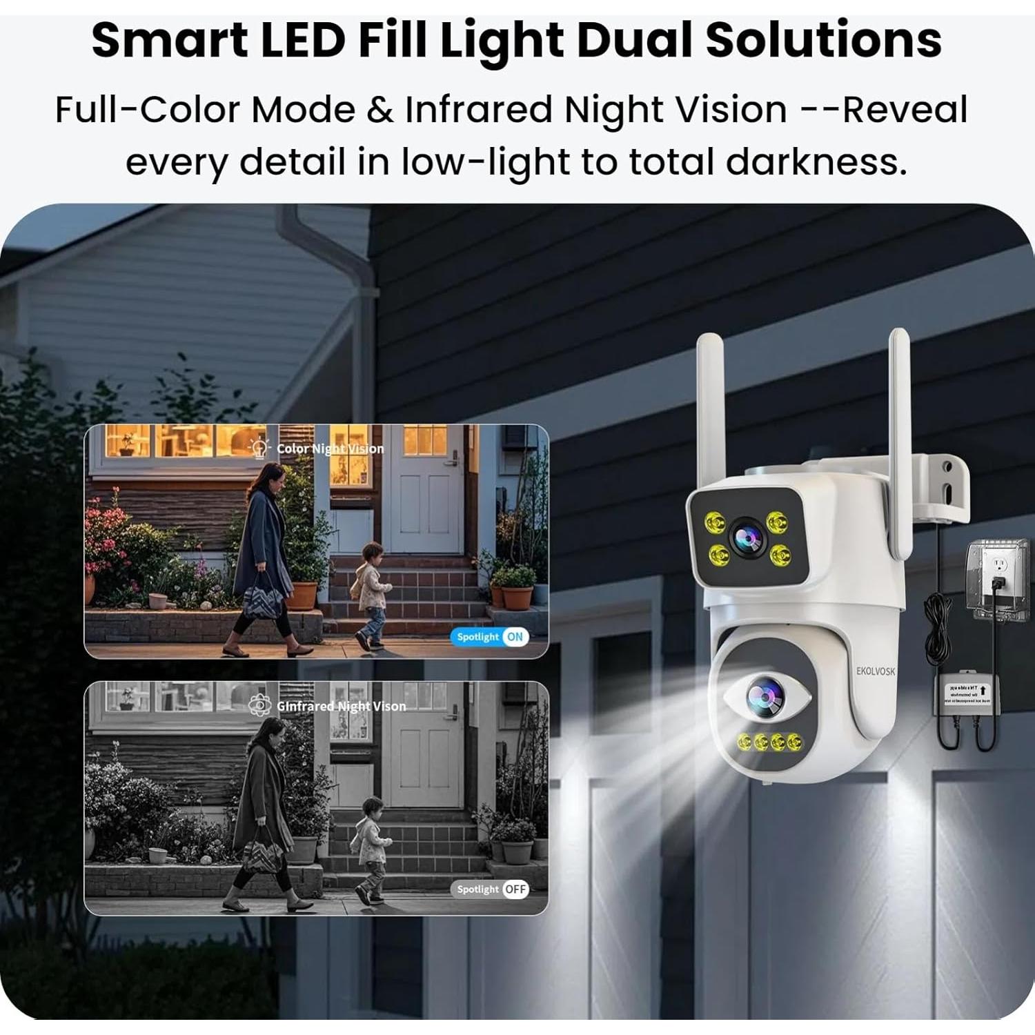 Cámara de Seguridad 4G EKOLVOSK QC6 con Visión Nocturna