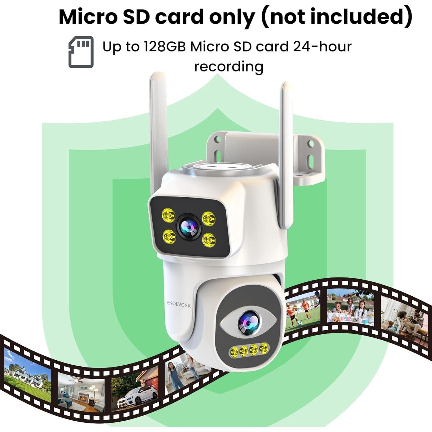 Cámara de Seguridad 4G EKOLVOSK QC6 con Visión Nocturna