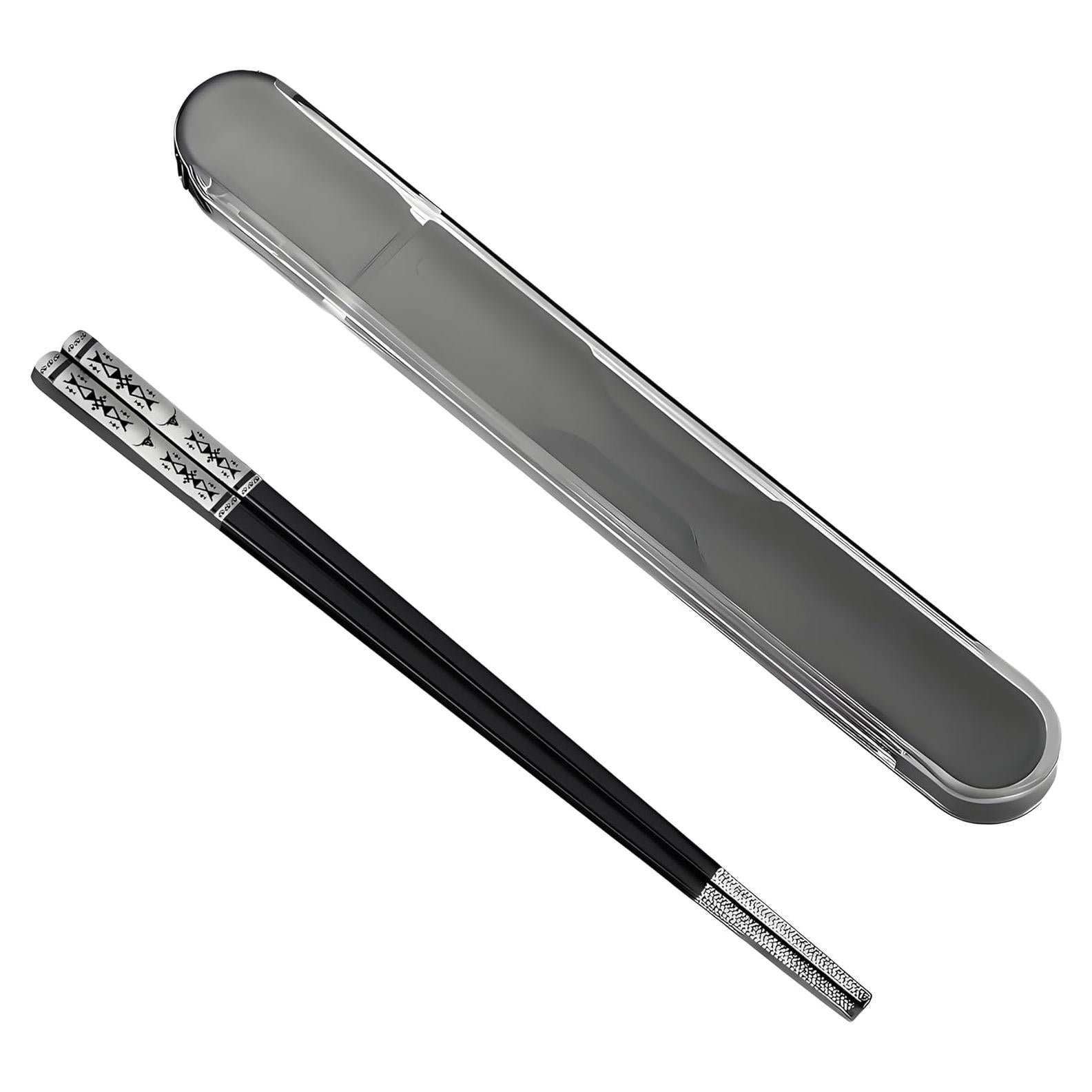 Palillos de metal reutilizables GTIEDIK 1 par acero inoxidable