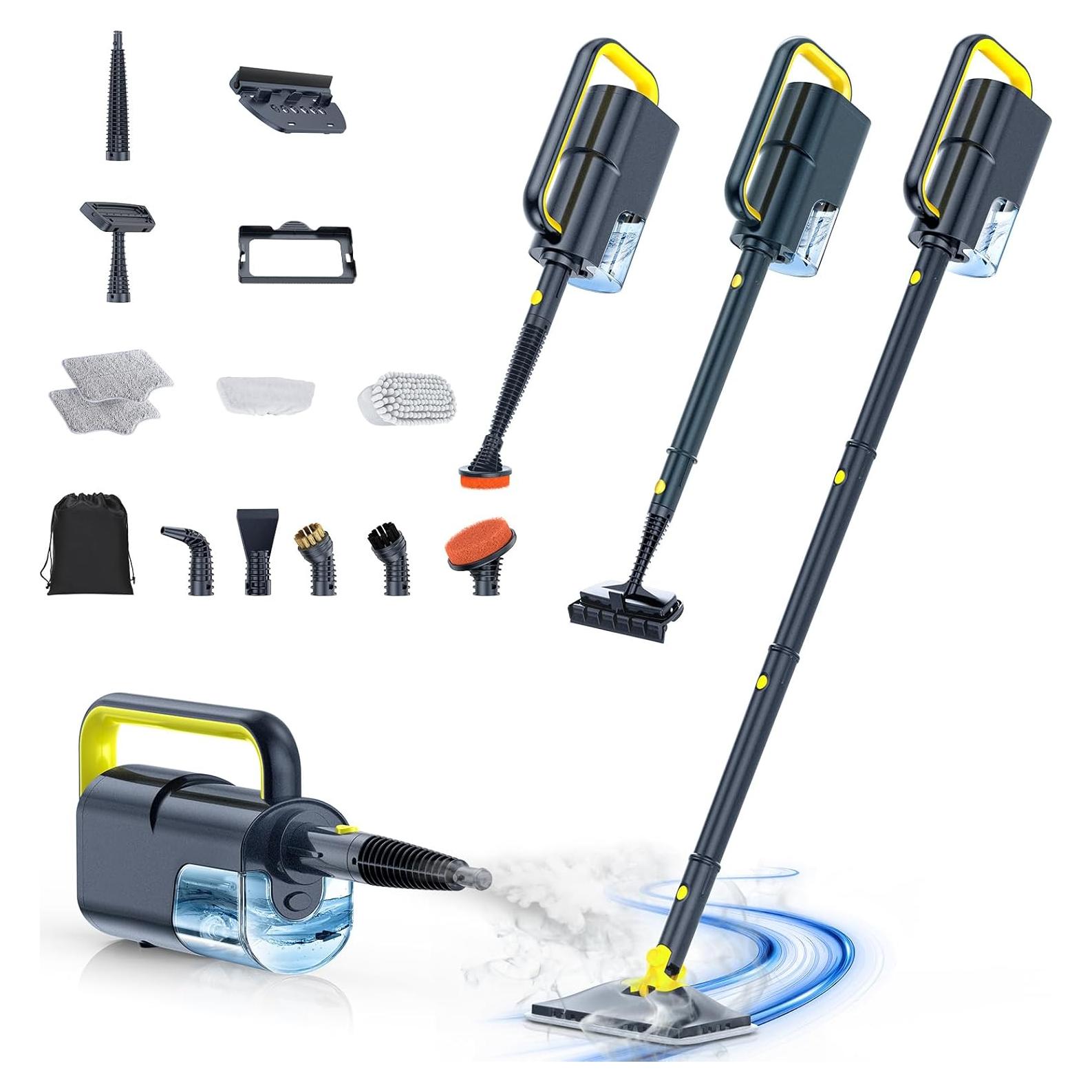 Mopa de Vapor ScrubWiz KS-7883 10 en 1 350ml 1200W Gris