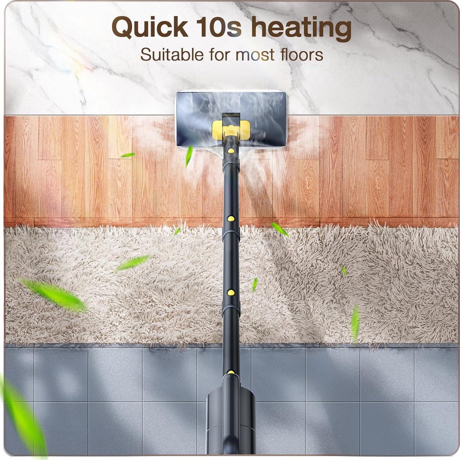 Mopa de Vapor ScrubWiz KS-7883 10 en 1 350ml 1200W Gris