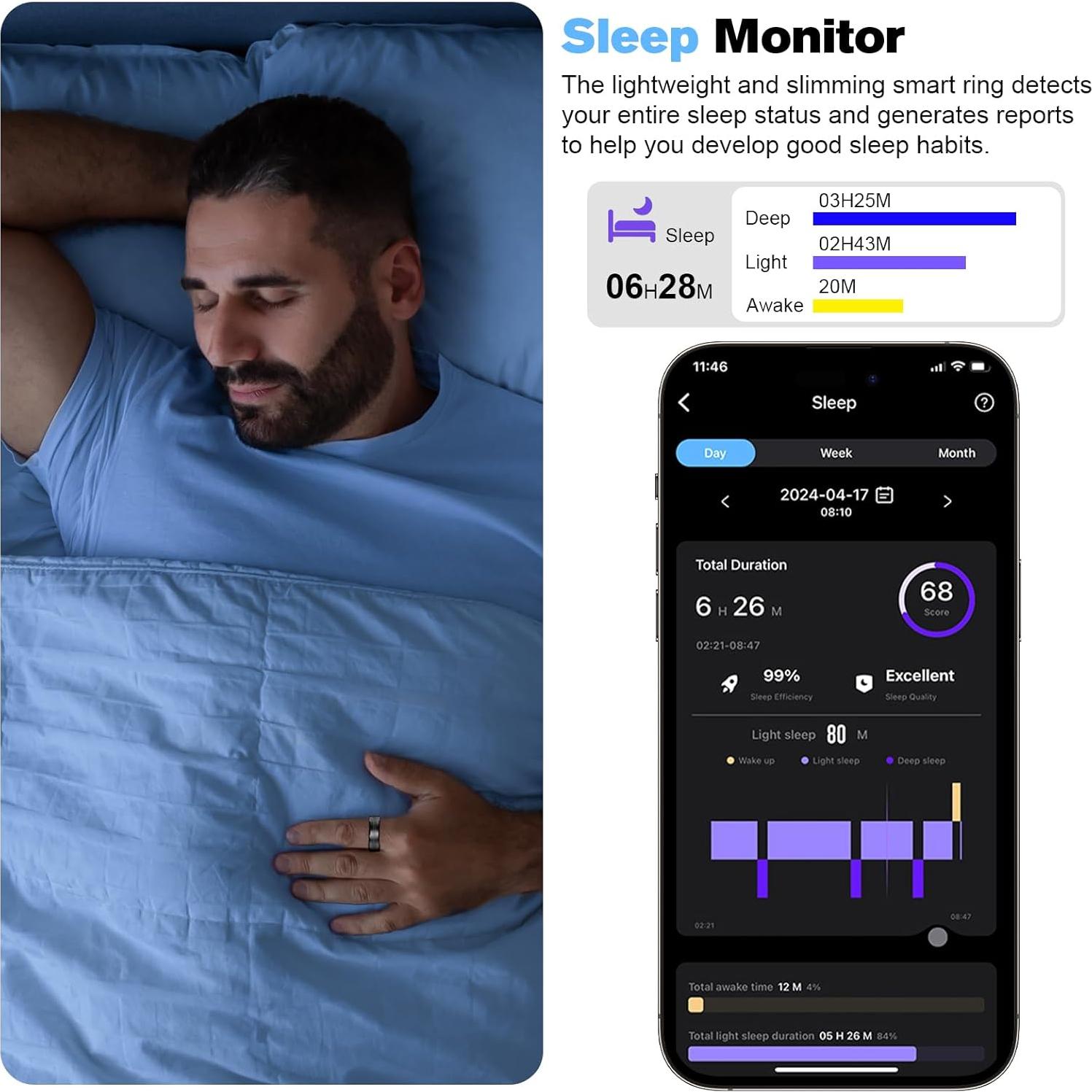 Anillo Inteligente MagLoop R06 para Salud y Fitness - Gris 8