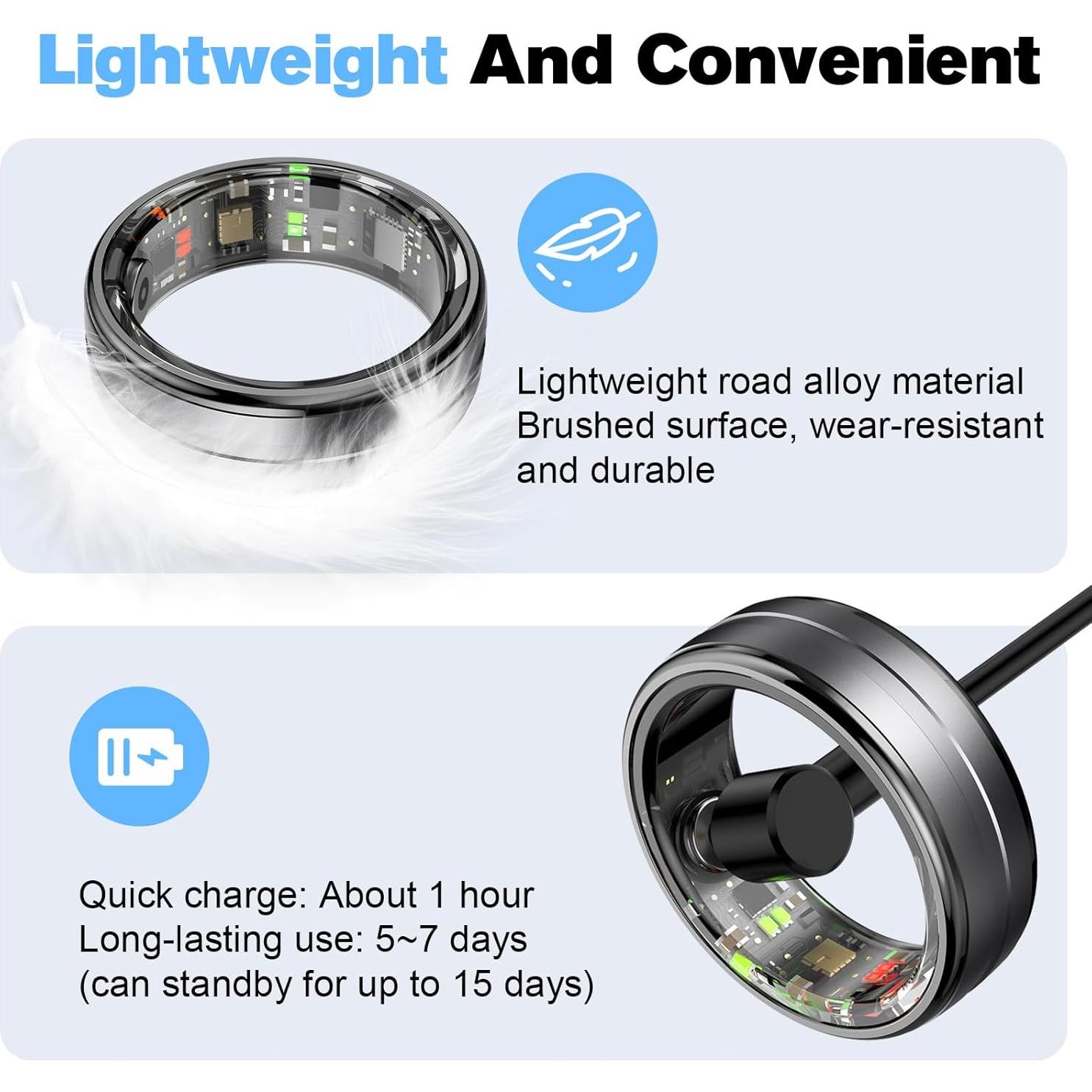 Anillo Inteligente MagLoop R06 para Salud y Fitness - Gris 8