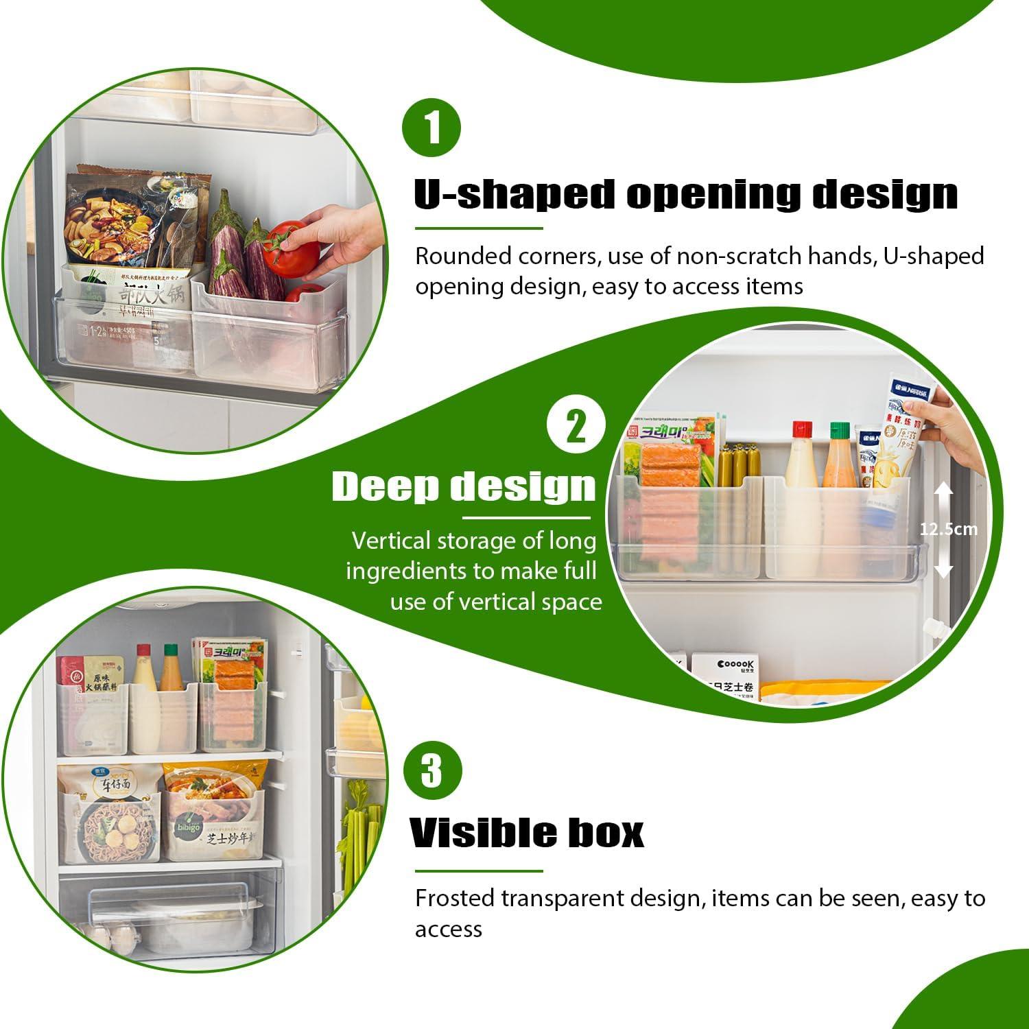 Set de 3 Cajas Organizadoras para Refrigerador Transparente L-3