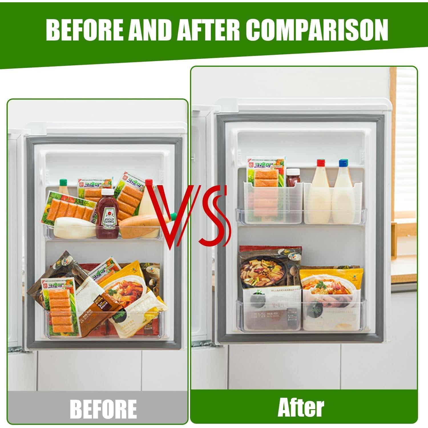 Set de 3 Cajas Organizadoras para Refrigerador Transparente L-3