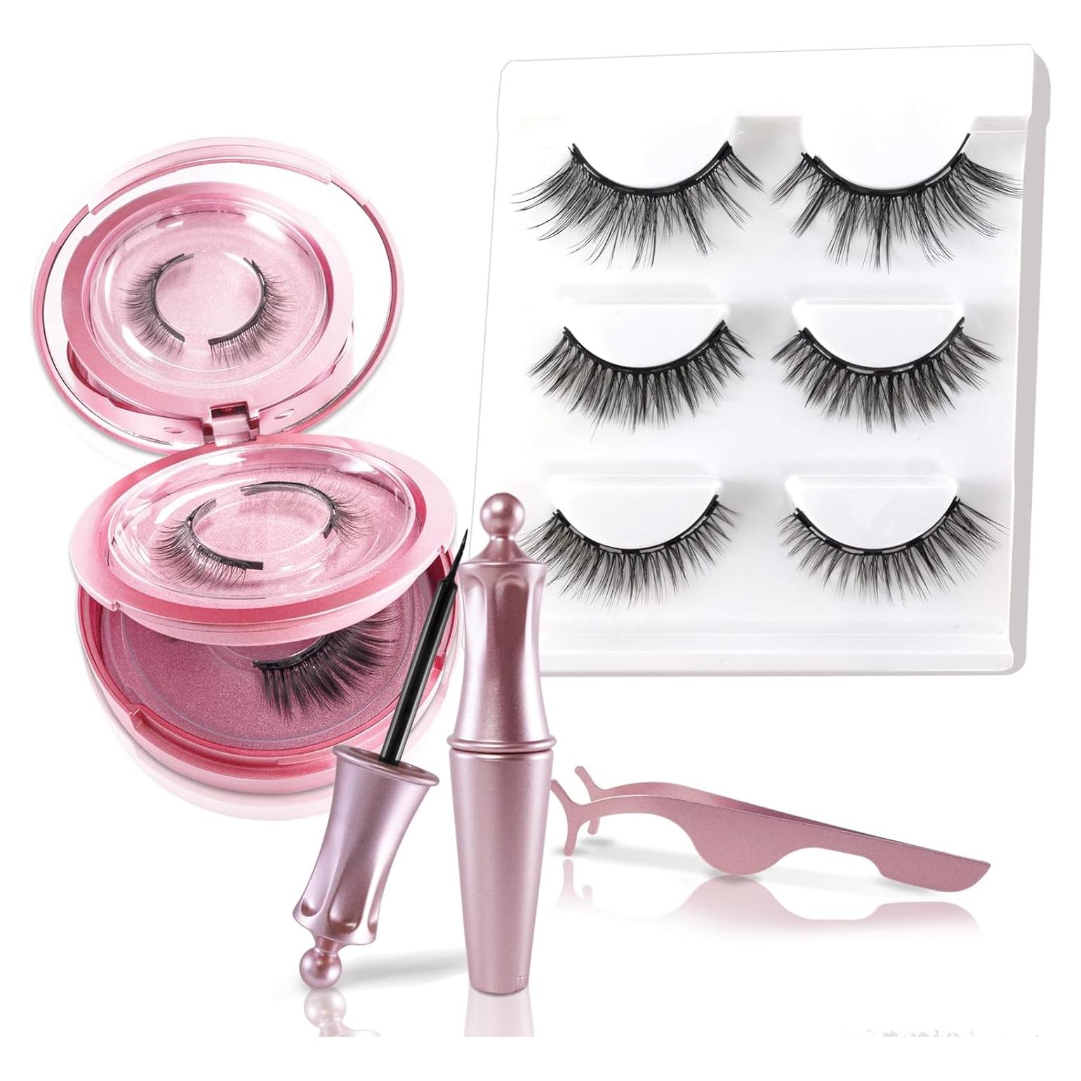 5 Pestañas Magnéticas Reutilizables Houldhowd con Espejo y Delineador