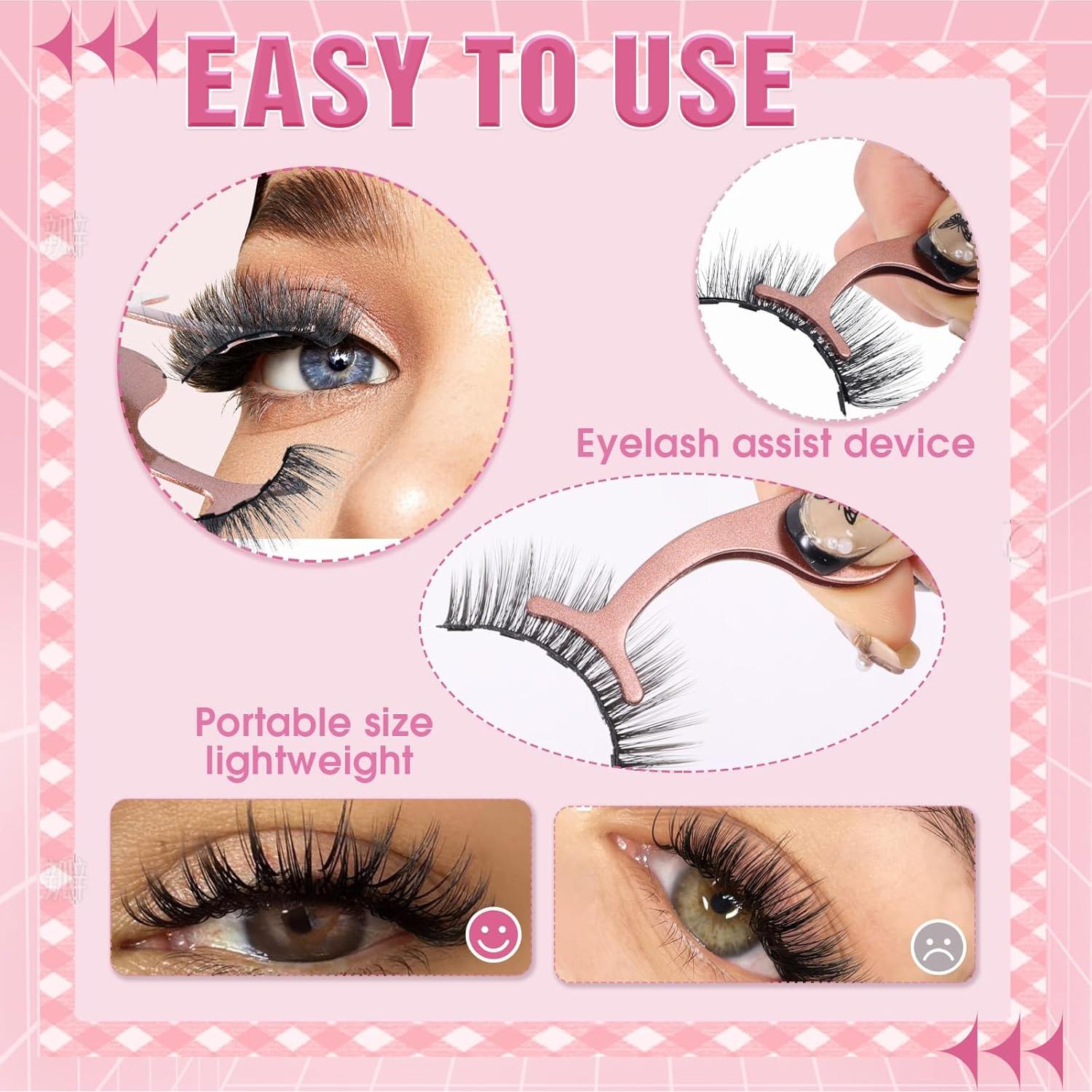 5 Pestañas Magnéticas Reutilizables Houldhowd con Espejo y Delineador