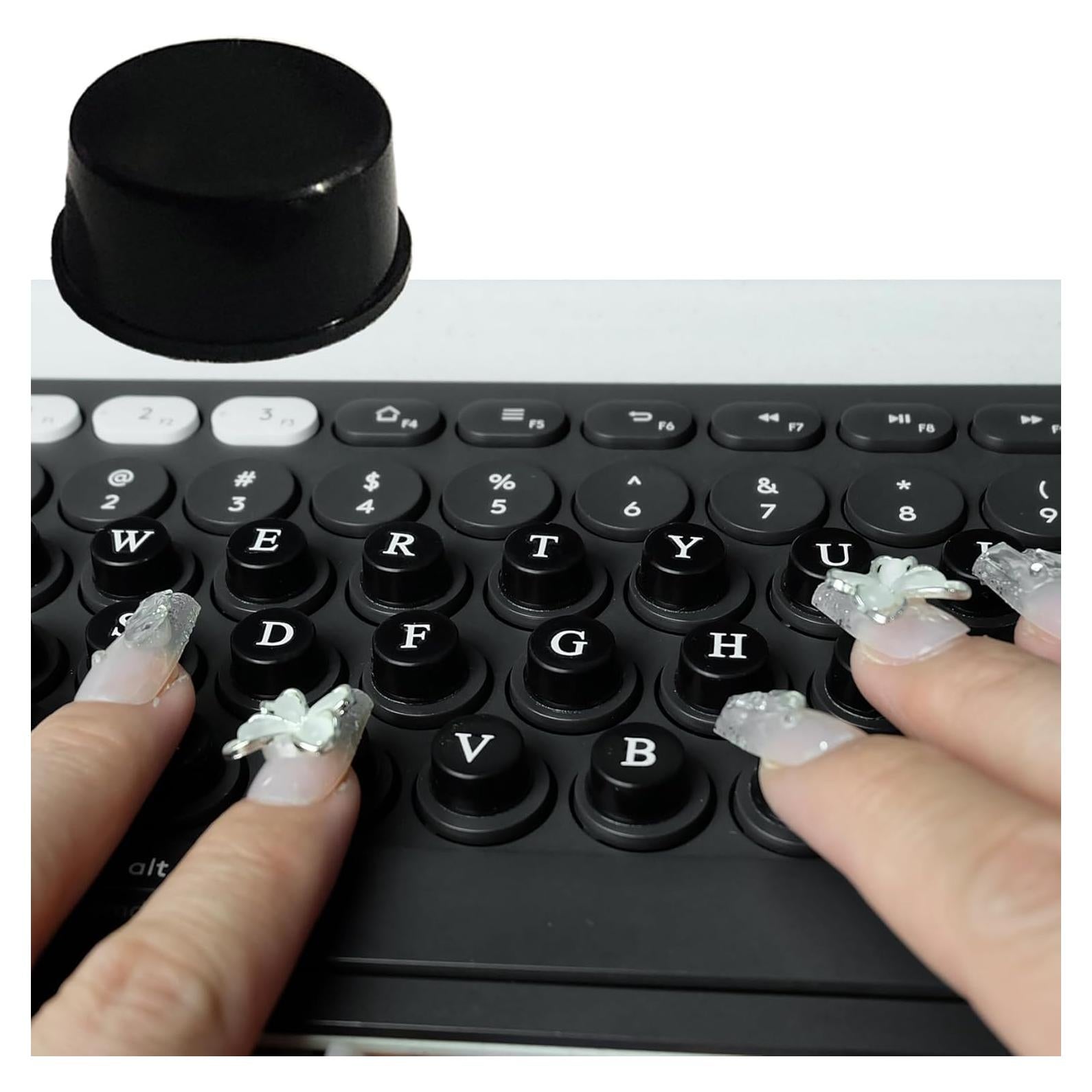 Pegatinas Elevadas para Teclado Zooplan 80 Pcs Cilindro Negro