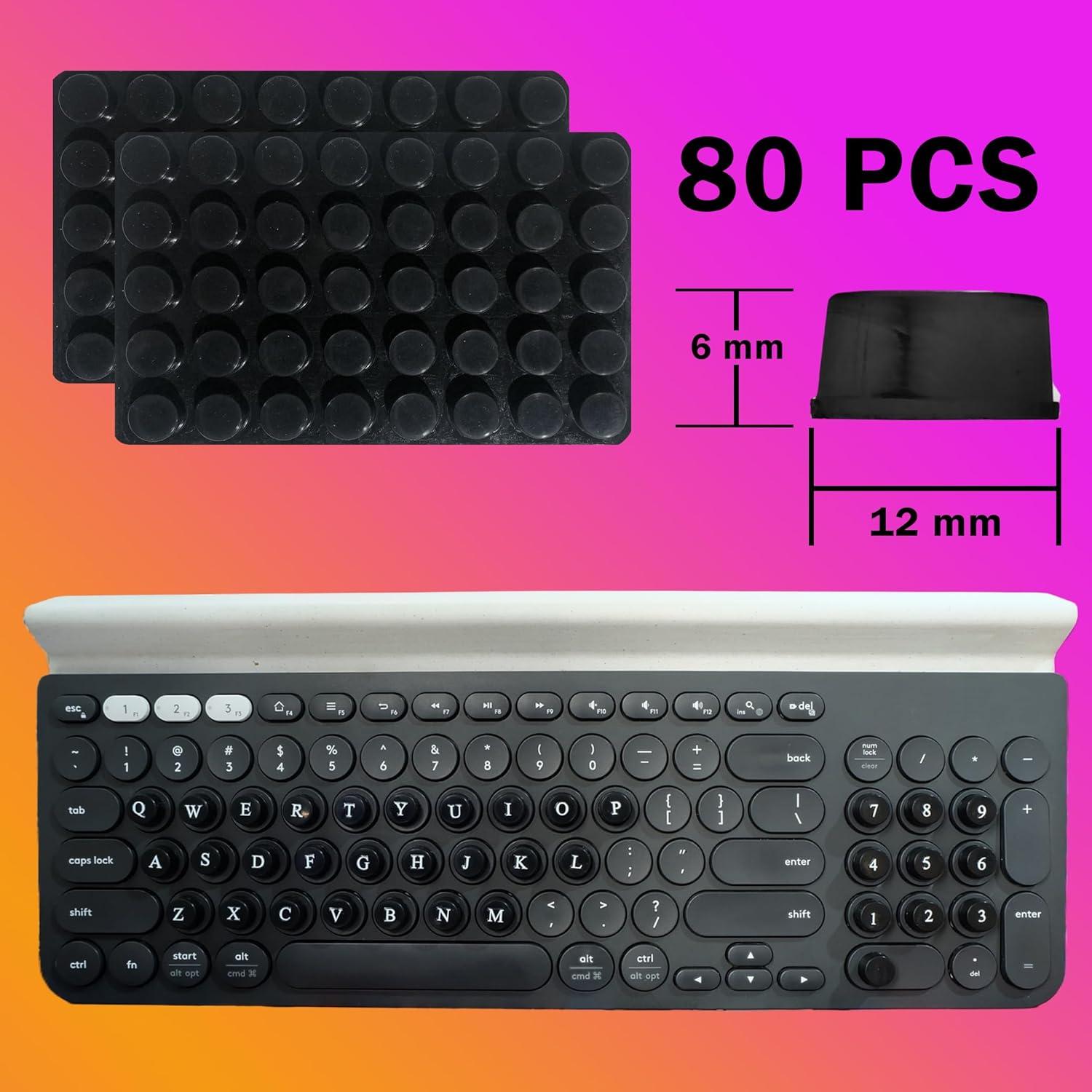 Pegatinas Elevadas para Teclado Zooplan 80 Pcs Cilindro Negro