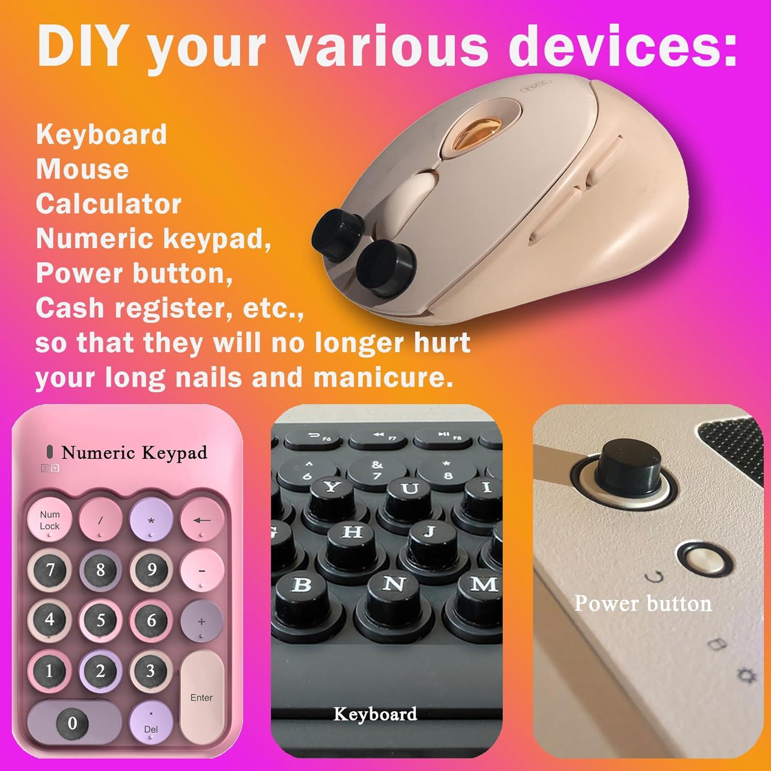 Pegatinas Elevadas para Teclado Zooplan 80 Pcs Cilindro Negro