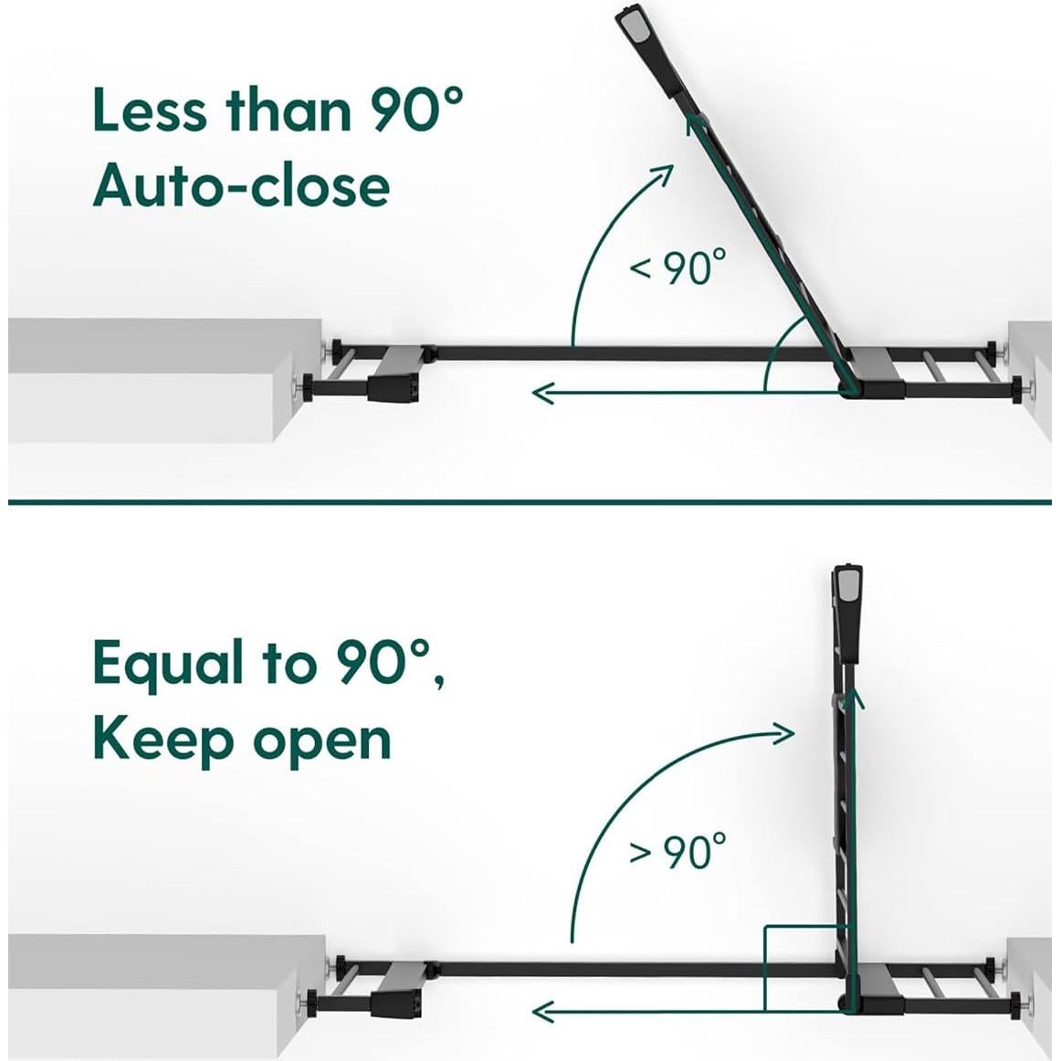 Puerta para Bebés Ajustable BABELIO 29-40" Negra Metal