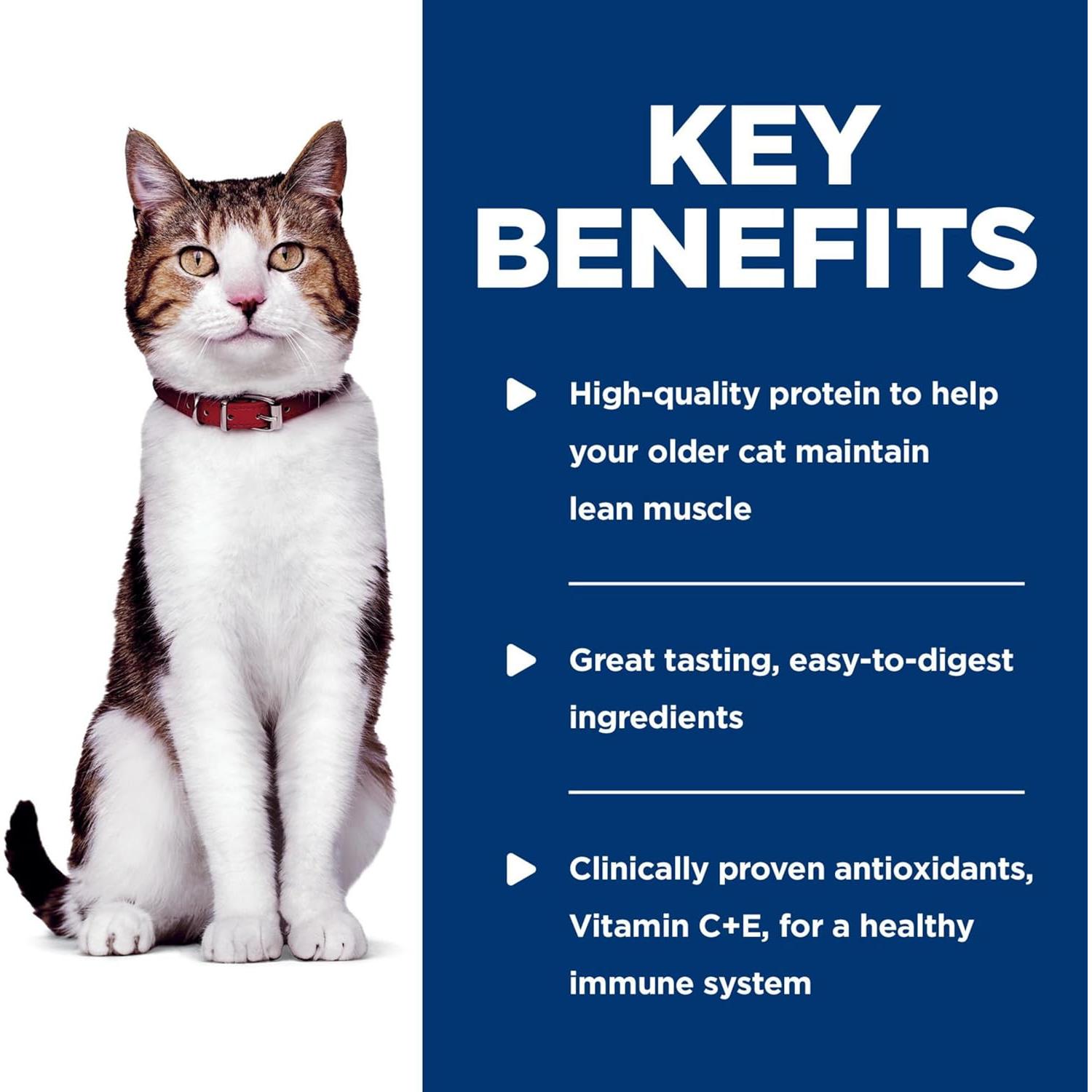 Comida Húmeda para Gatos Adultos Hill's 7+ Estofado de Pollo 79.4g