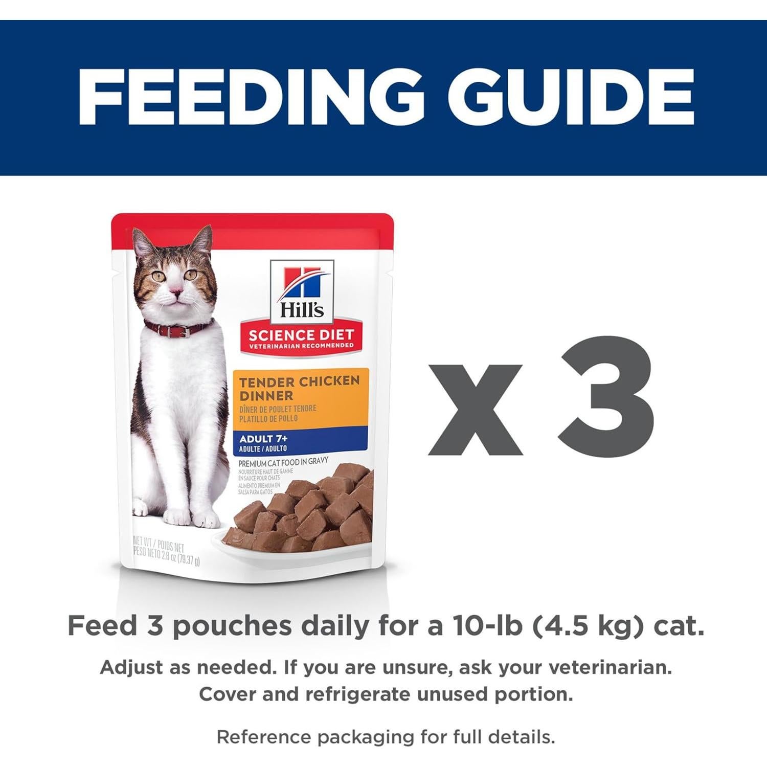 Comida Húmeda para Gatos Adultos Hill's 7+ Estofado de Pollo 79.4g