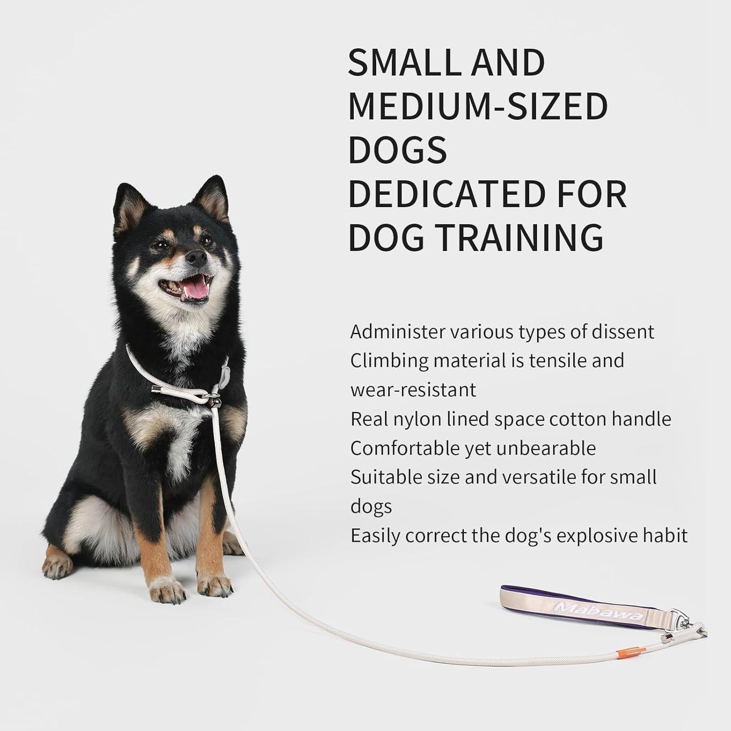 Correa Antideslizante para Perros Mabawa 1.5m Beige Resistente