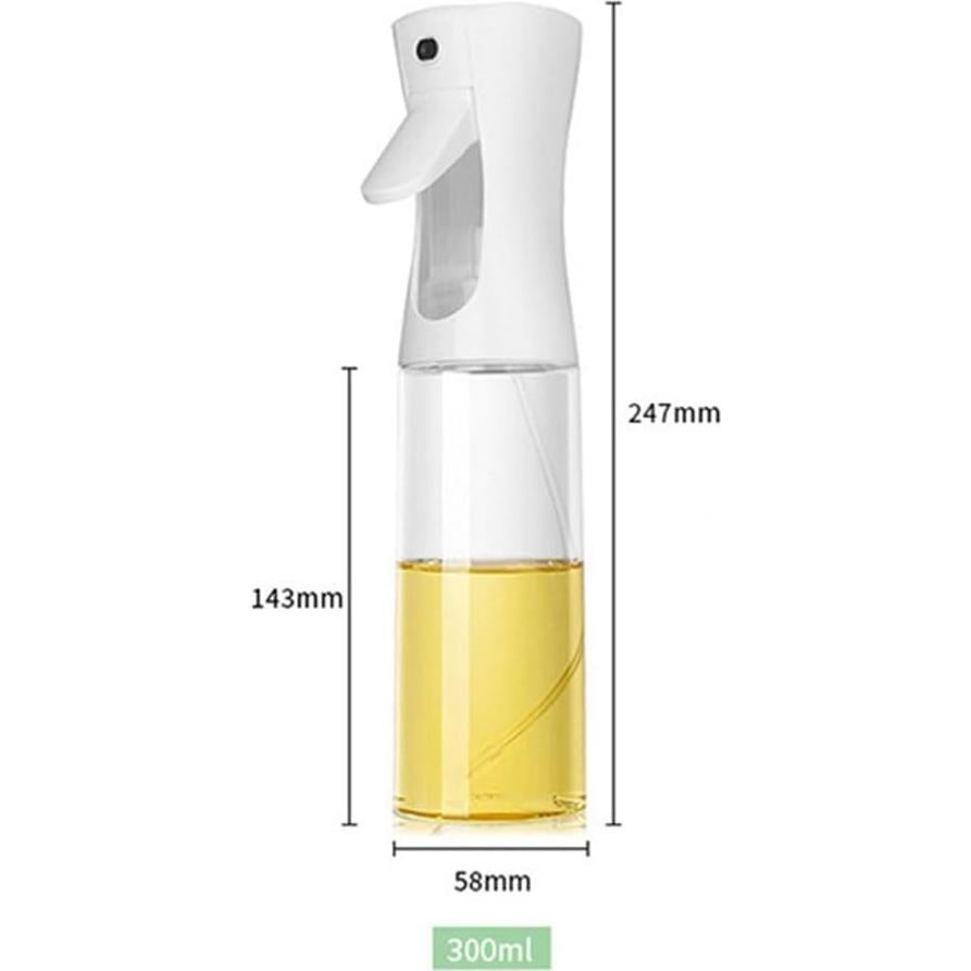 Botella de Spray de Aceite HiKin 300ml Tipo Presión Blanca