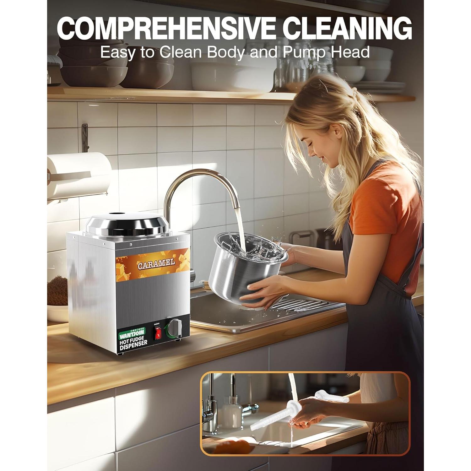 Dispensador de Queso Nacho WantJoin 2.2L Acero Inoxidable