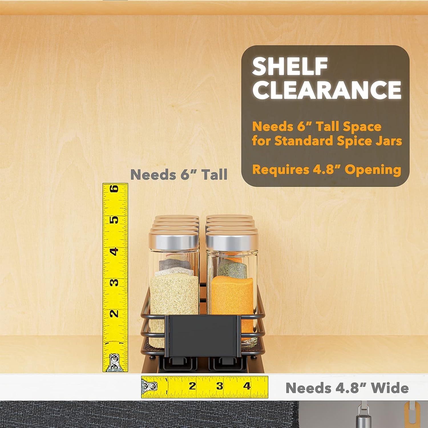 Organizador de Especias SpaceAid Extraíble 11.43 cm Negro