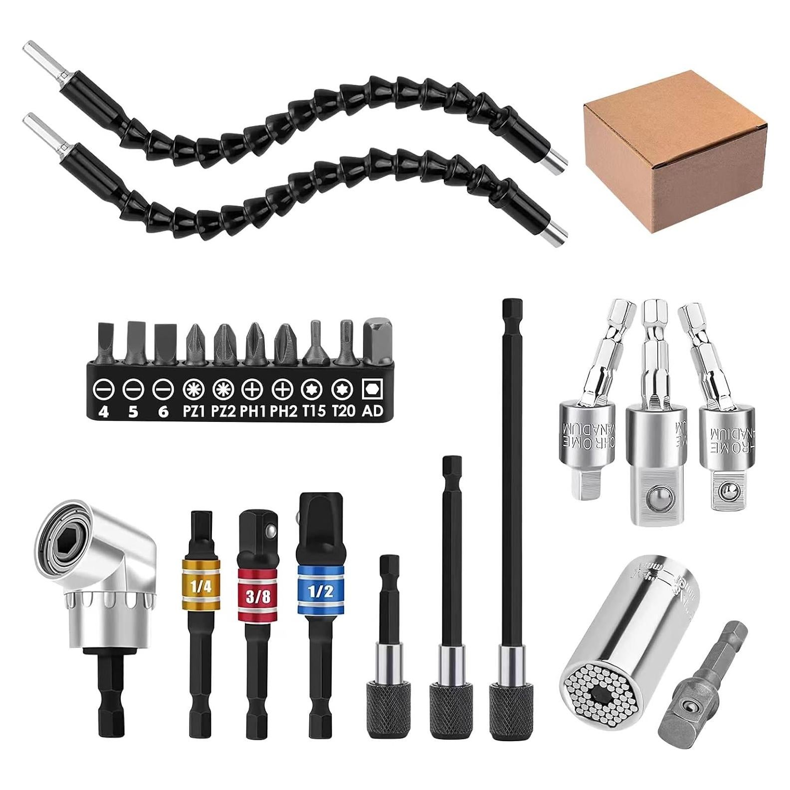 Juego de Extensión de Broca Flexible Grednfhat 24 Piezas