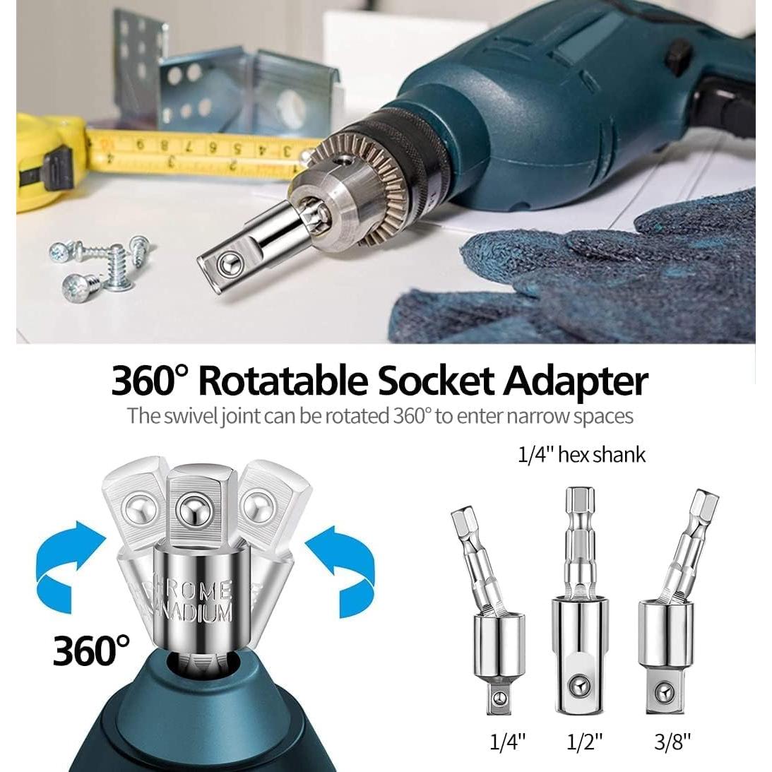 Juego de Extensión de Broca Flexible Grednfhat 24 Piezas