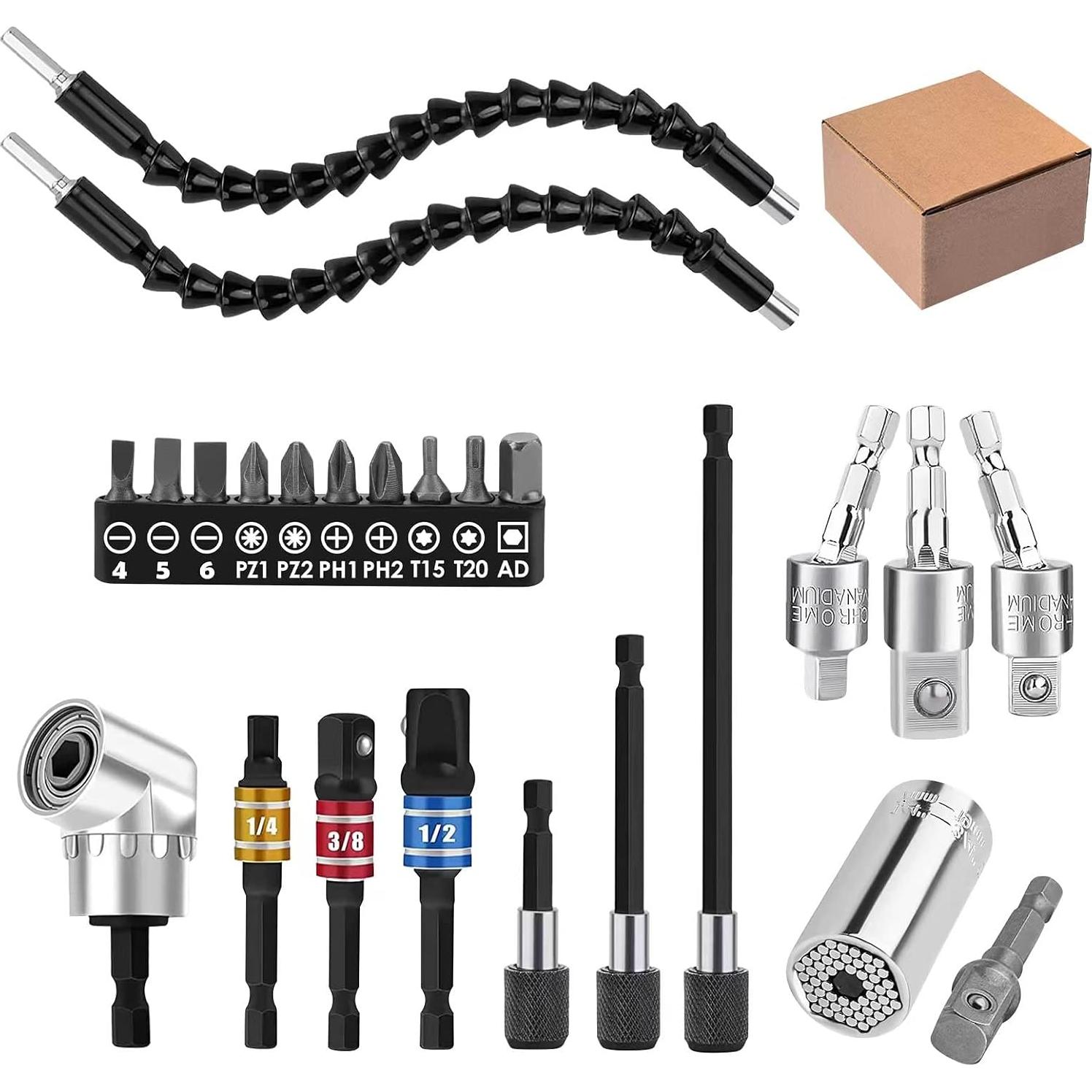 Juego de Extensión de Broca Flexible Grednfhat 24 Piezas