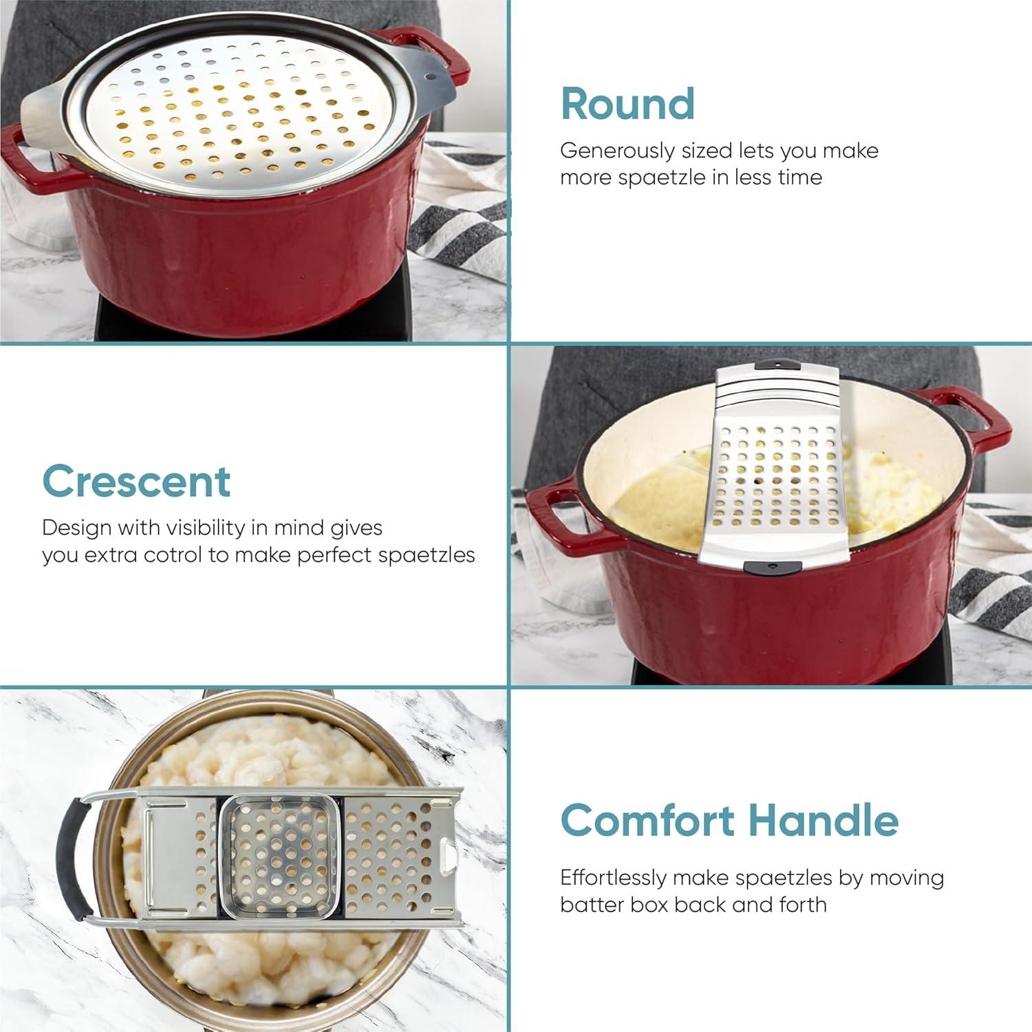 Prensa de Spaetzle Zoie + Chloe Acero Inoxidable 27.1 cm