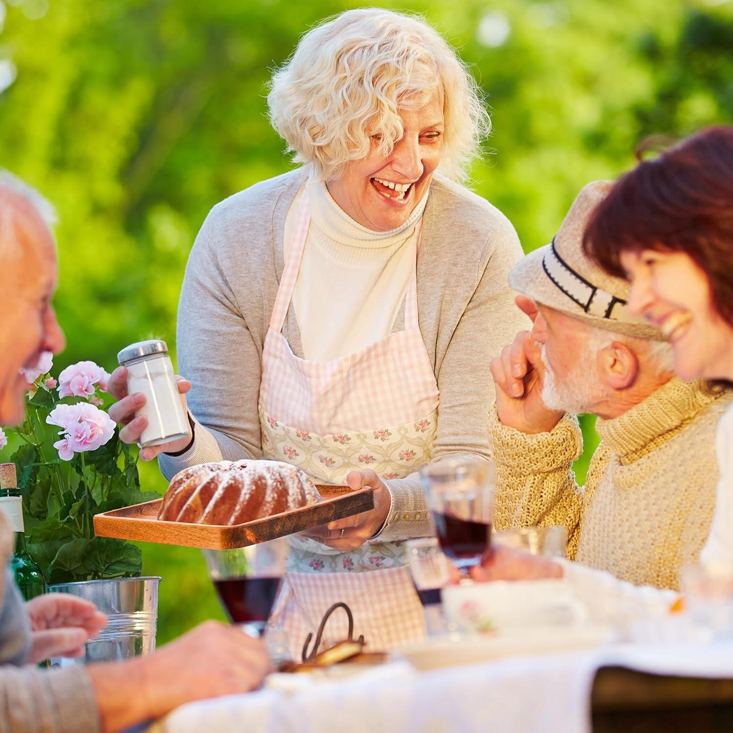 Platos de Madera Cuadrados Roshtia - Set de 4 Piezas 20.32 cm