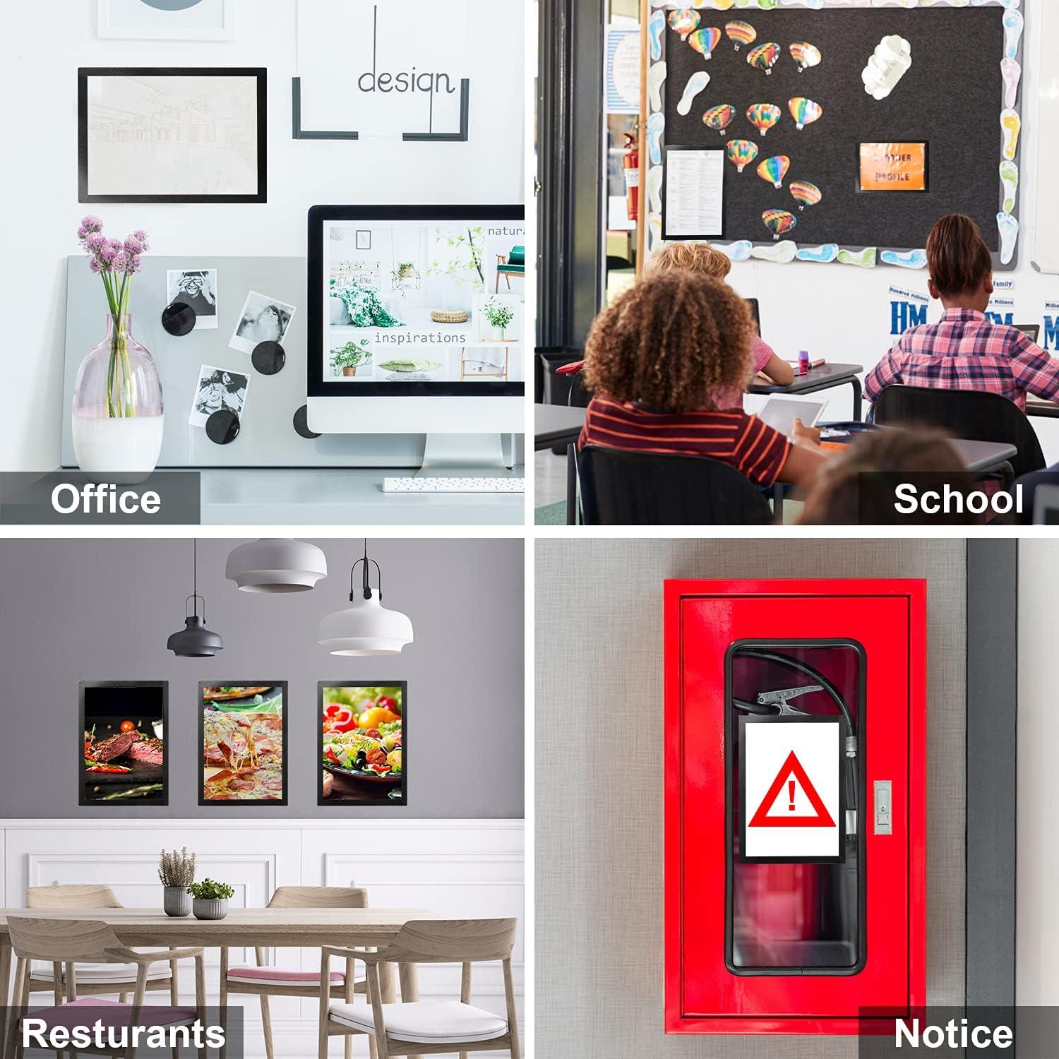 10 Soportes Magnéticos Nellvita 21.6x27.9 cm PVC Autoadhesivos