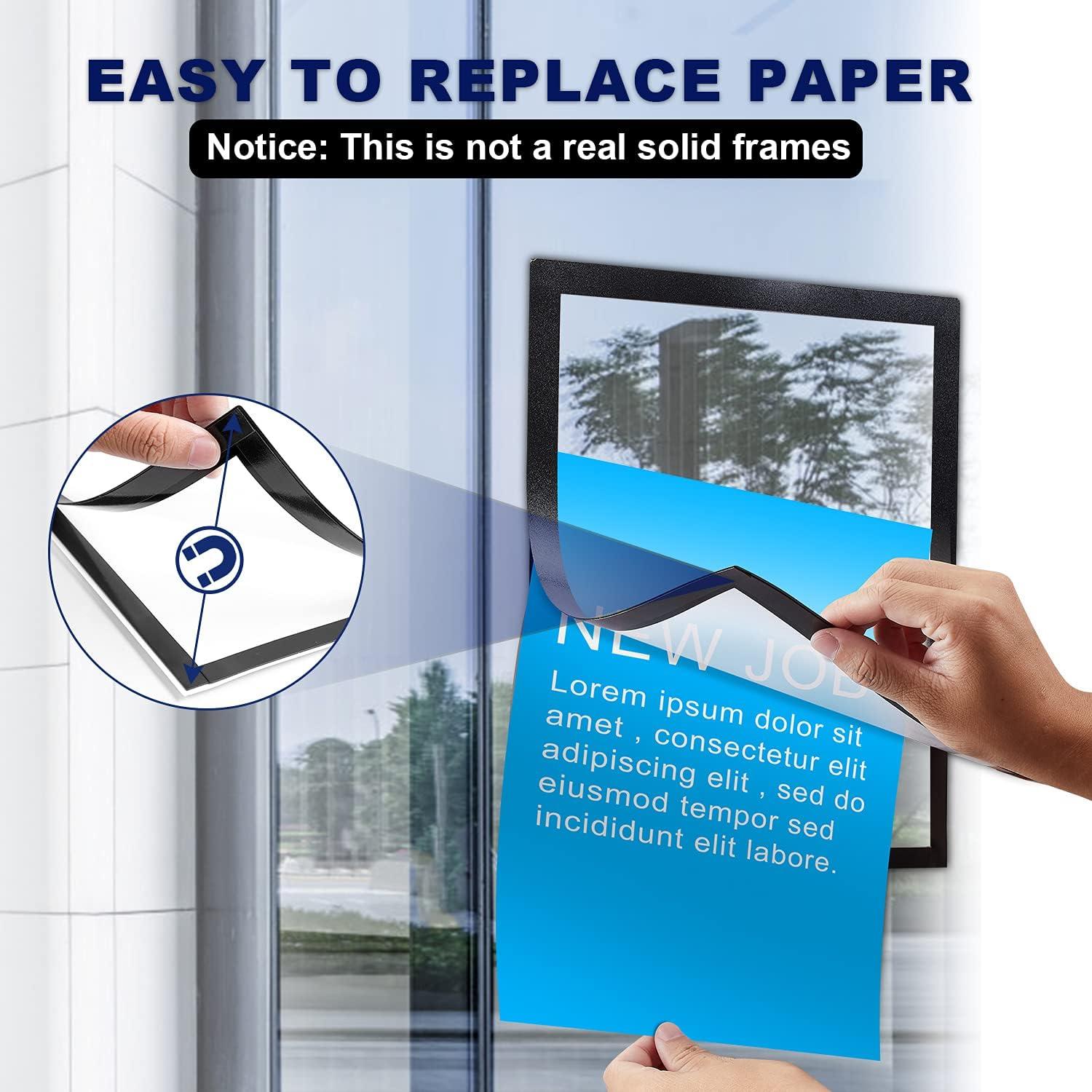 10 Soportes Magnéticos Nellvita 21.6x27.9 cm PVC Autoadhesivos