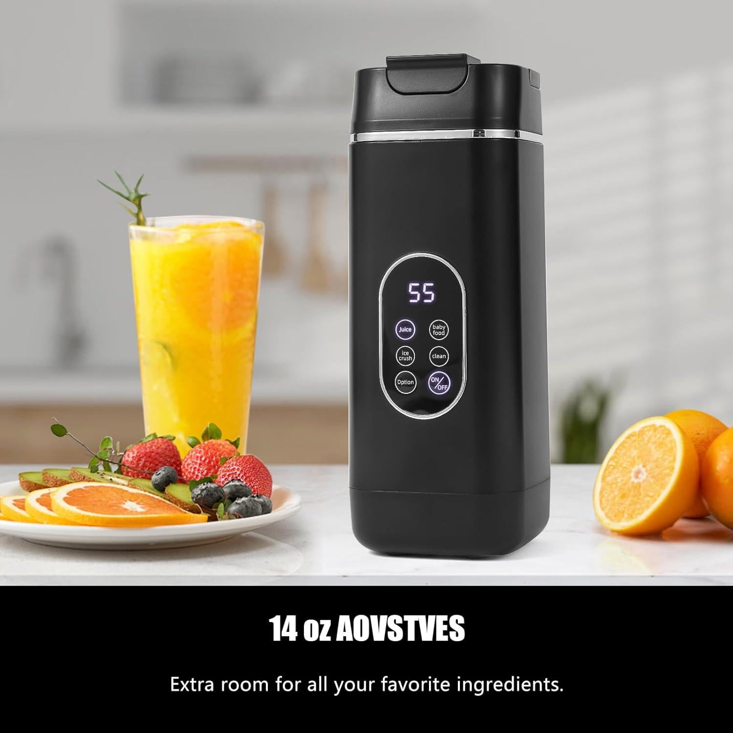 Licuadora Personal Portátil AOVSTVES 420ml USB Recargable
