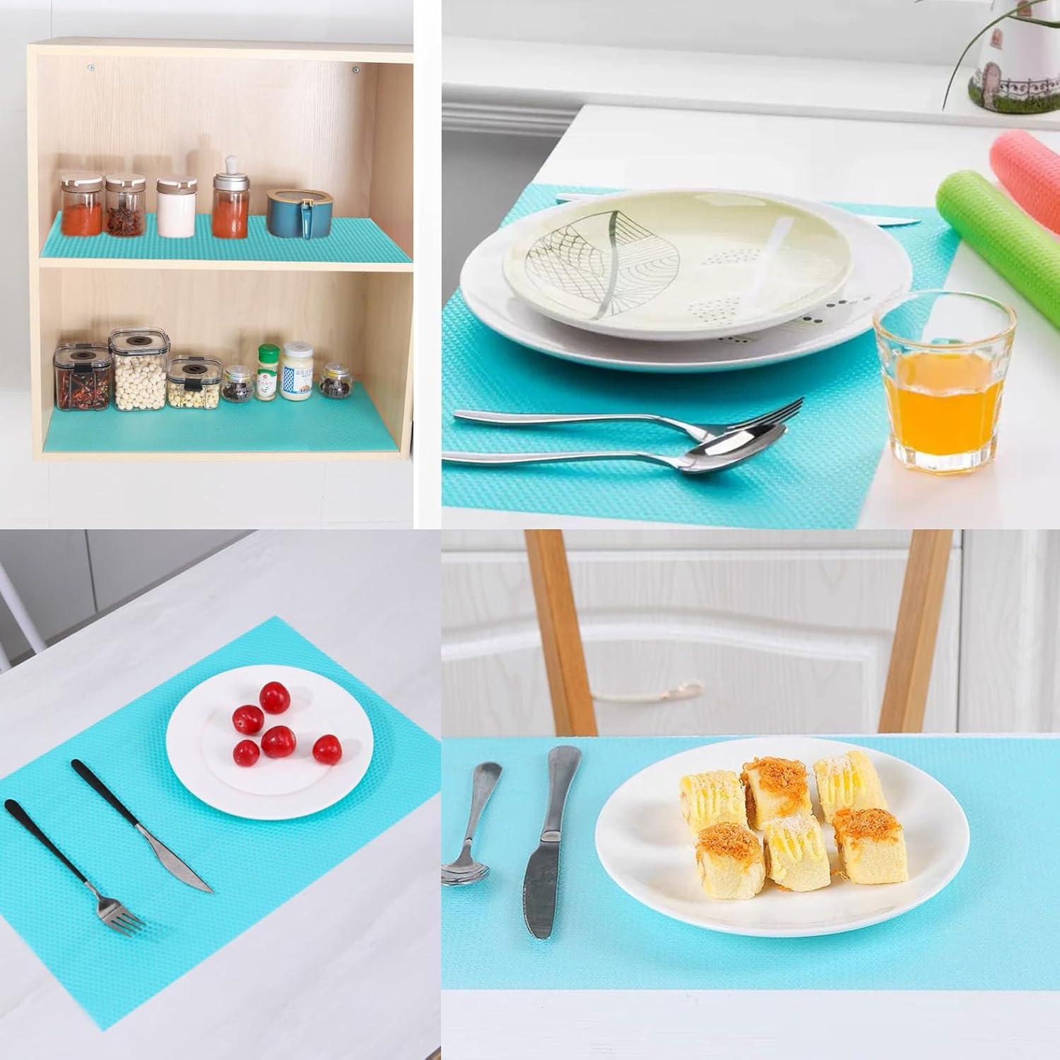 12 Forros de Refrigerador Yucenora Azul 44.9x29.1 cm Antideslizantes