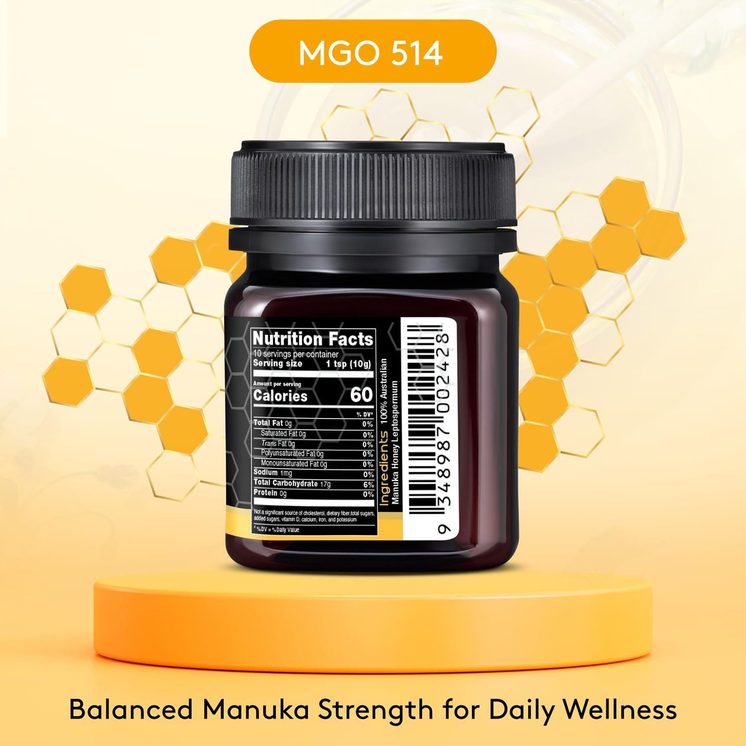 Miel Manuka Cruda Nature's Gold MGO 514+ 99.22g Pura Australiana