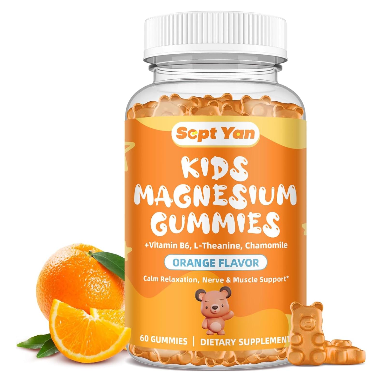 Gomitas de Magnesio Sin Azúcar Sept Yan 60ct Sabor Naranja