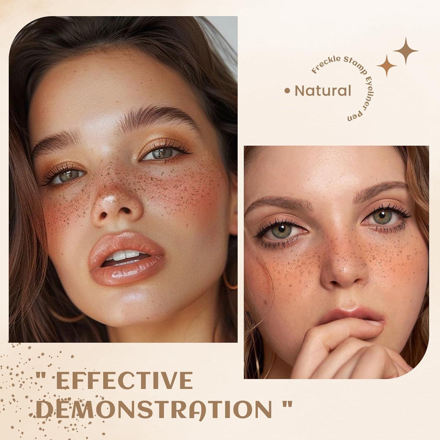 Bolígrafo Delineador de Pecas 2 en 1 Marrón Oscuro Impermeable