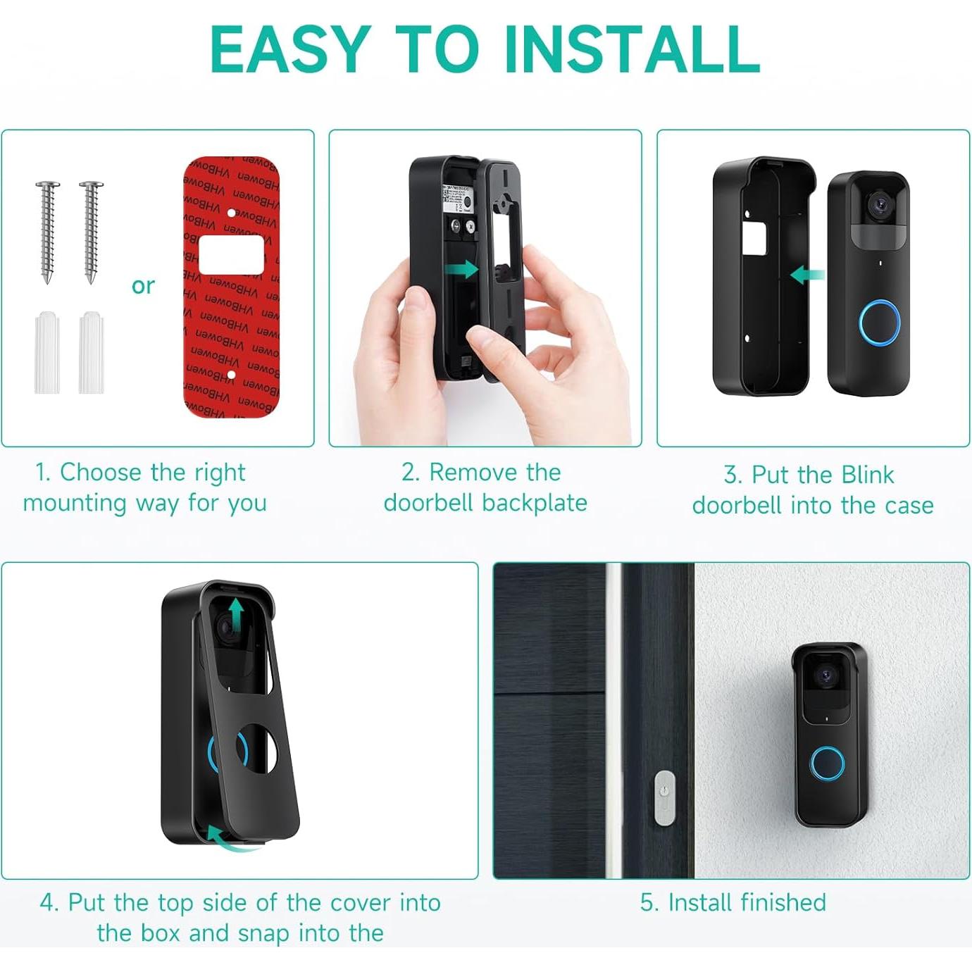 Soporte Adhesivo para Puerta OLAIKE para Timbre Blink