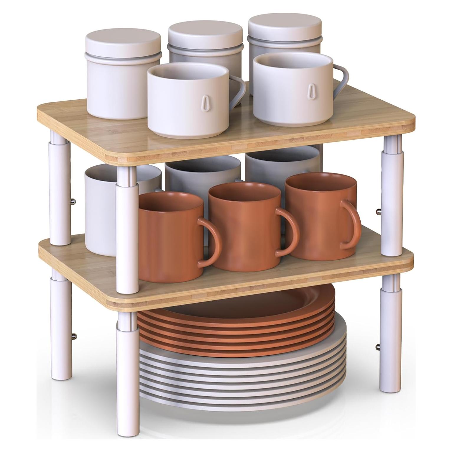 Estante Organizador de Gabinete WELL WENG, 2 Soportes Ajustables