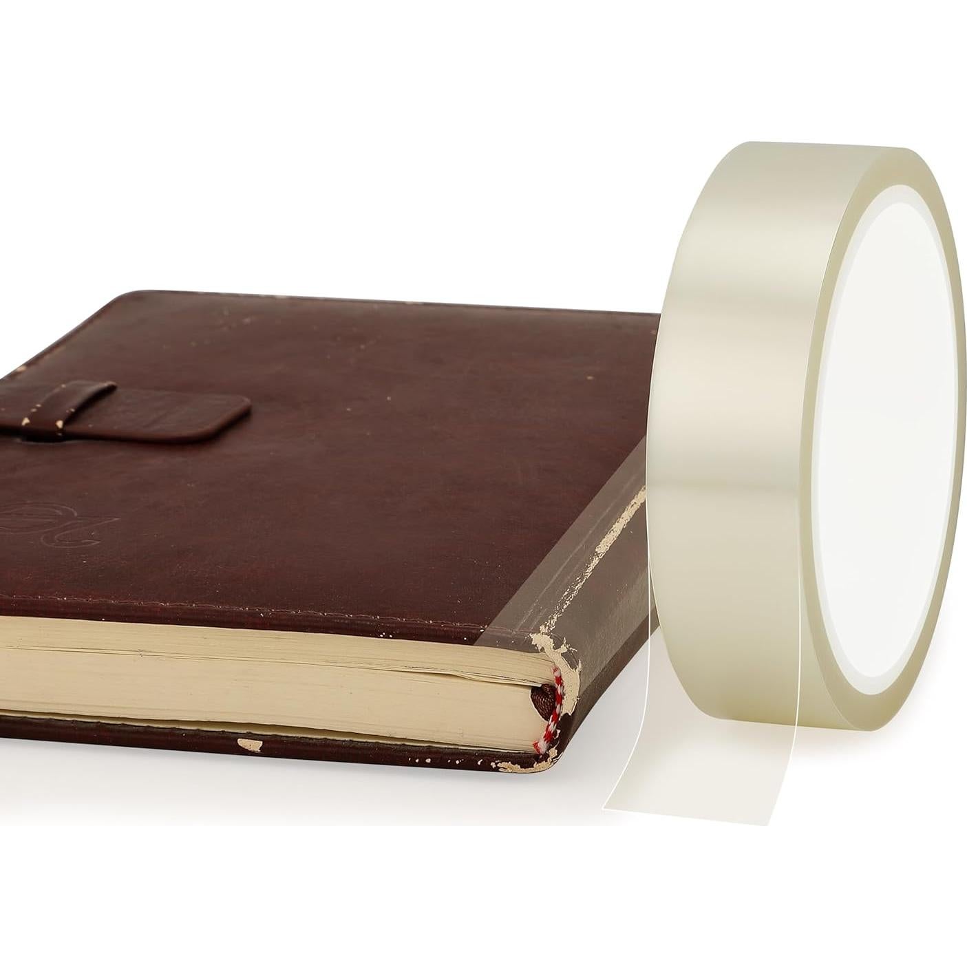 Cinta de Reparación de Libros Transparente 2.5cm x 30.48m