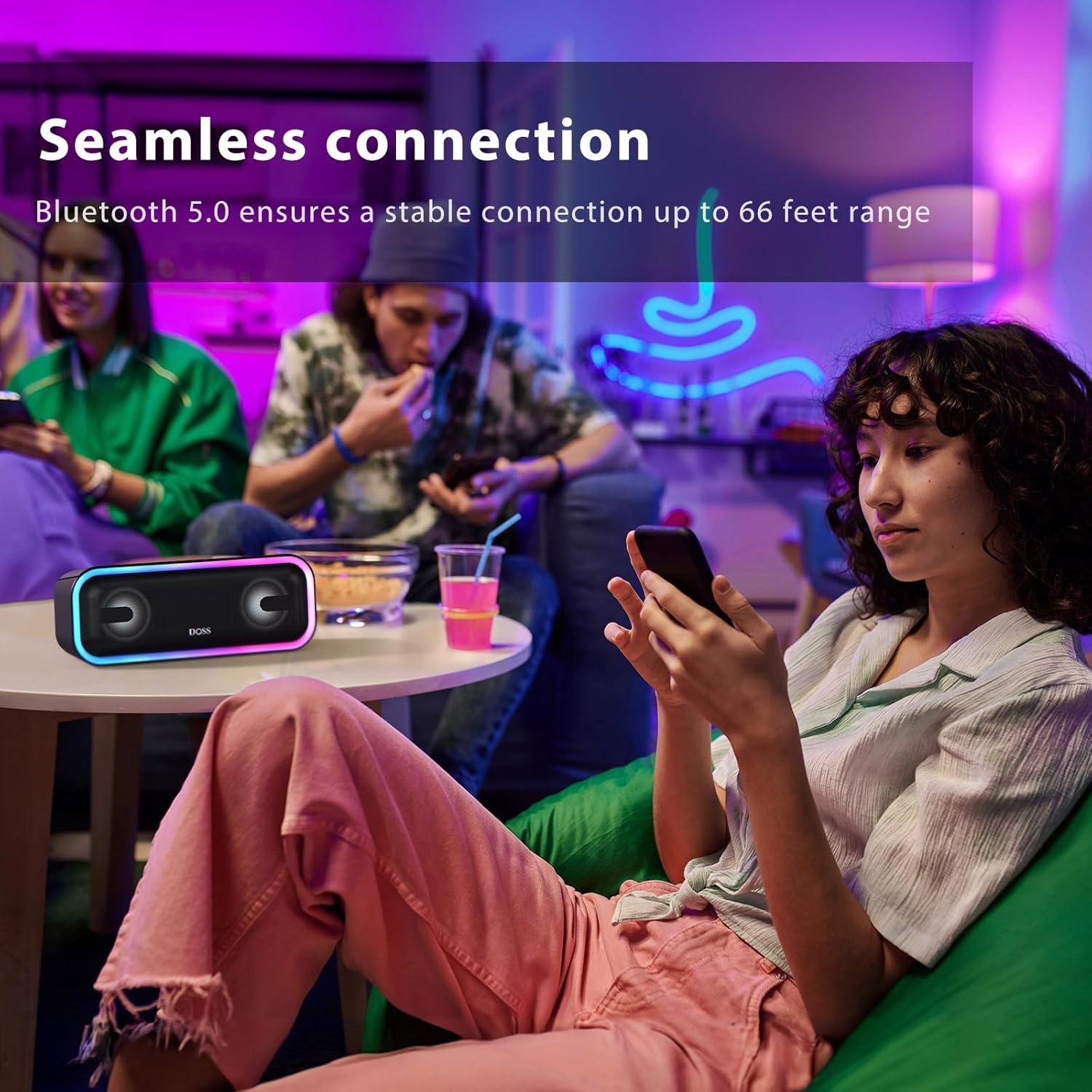 Altavoz Bluetooth DOSS SoundBox Pro+ 24W Impermeable IPX6
