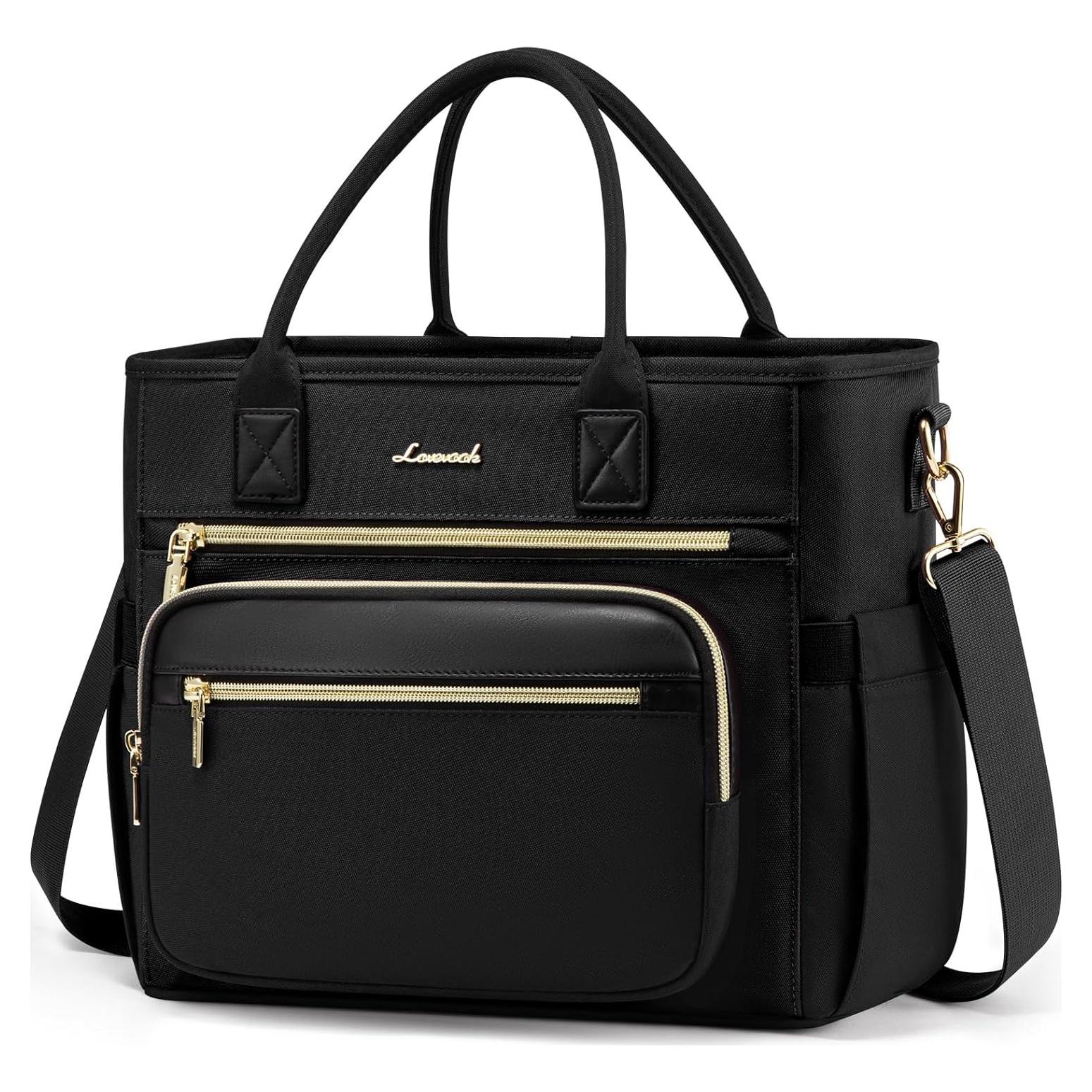 Bolsa de Almuerzo Aislada LOVEVOOK 13L Negra con Correa Ajustable