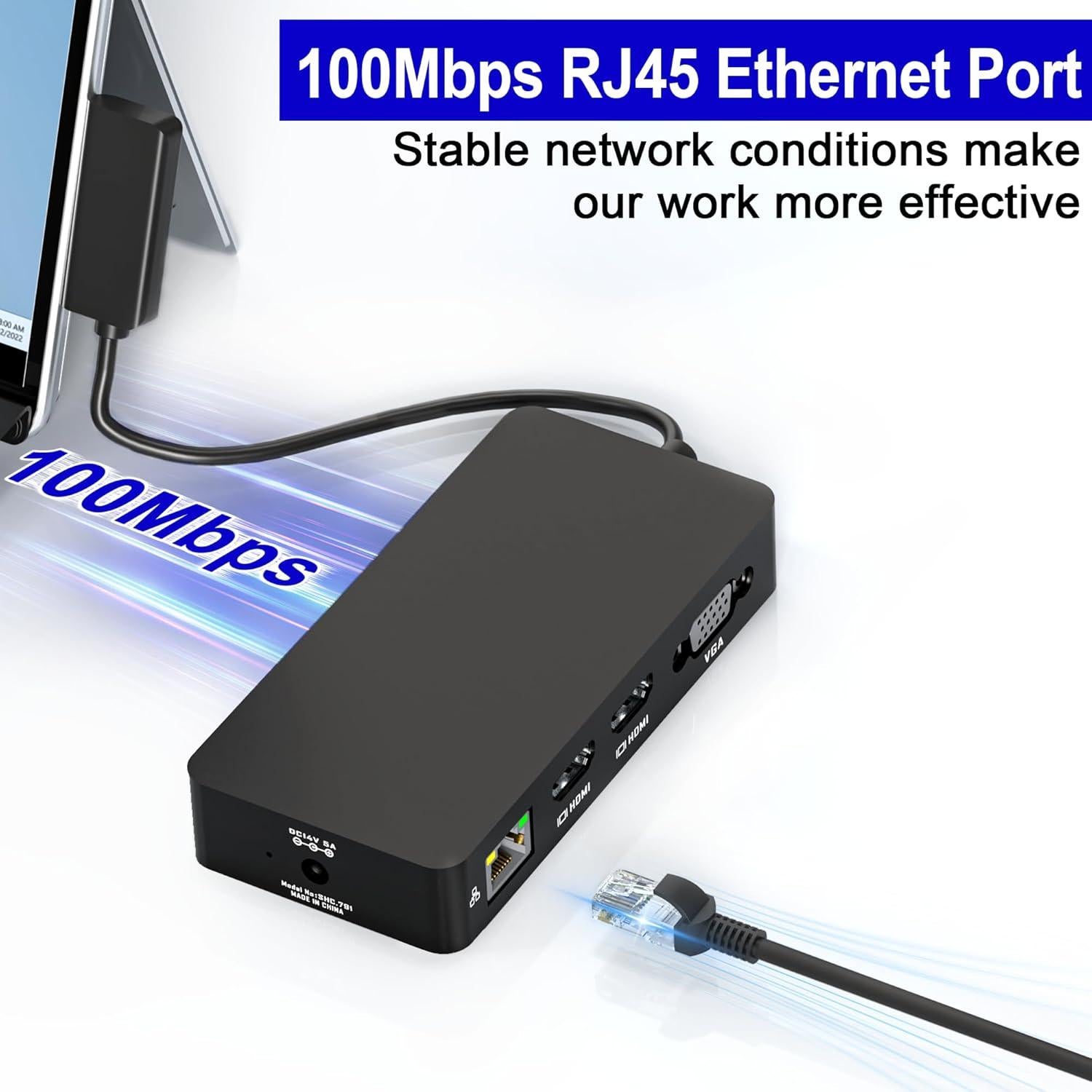 Estación de Acoplamiento Microsoft Surface Dock 12-en-1 HDMI VGA