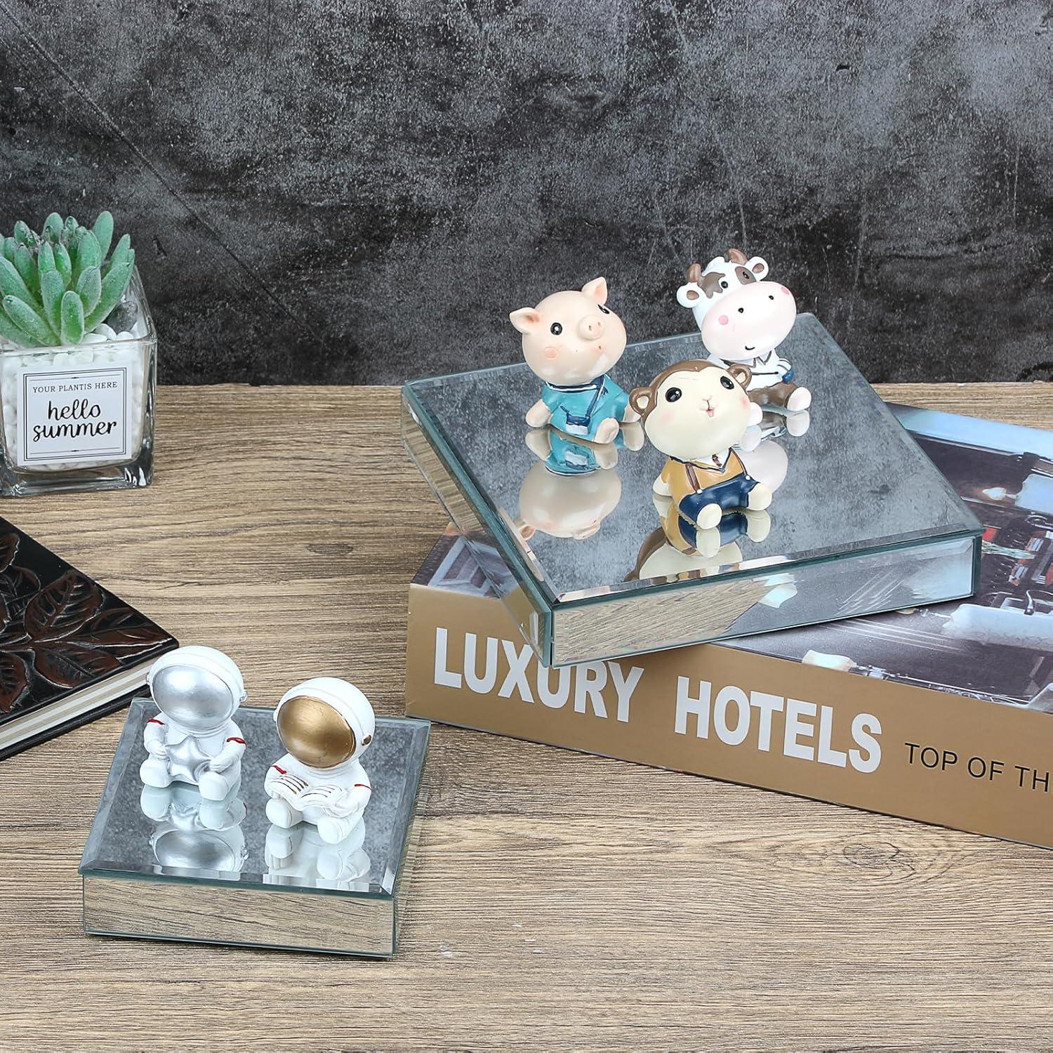 Soportes de Exhibición Espejados Hipiwe - 2 Paquetes 10 cm