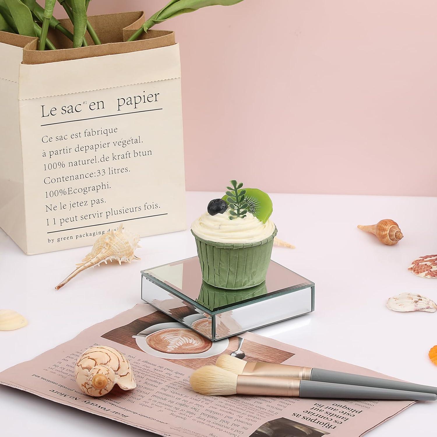 Soportes de Exhibición Espejados Hipiwe - 2 Paquetes 10 cm