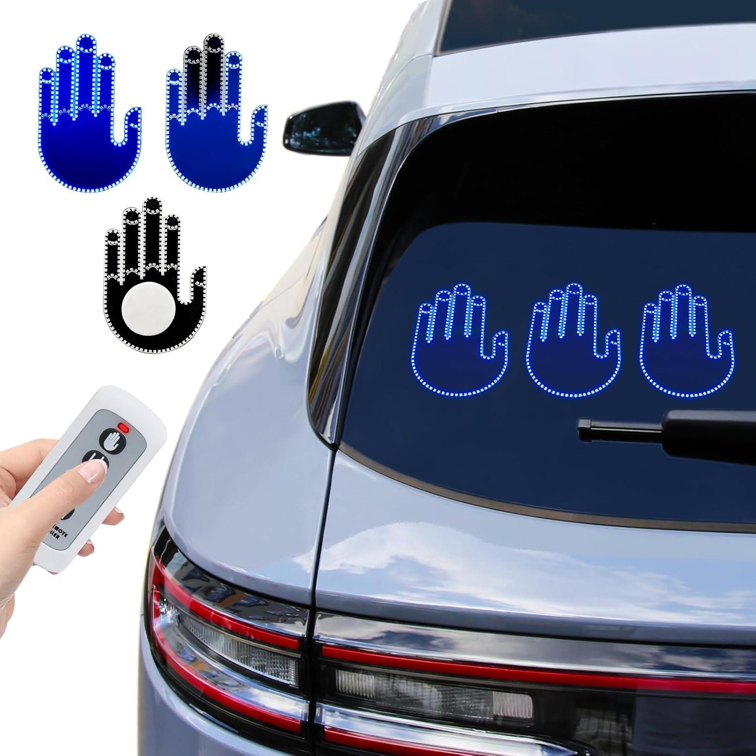 Luz de Mano LED Qeeanmo Dedo de Gesto para Auto Azul