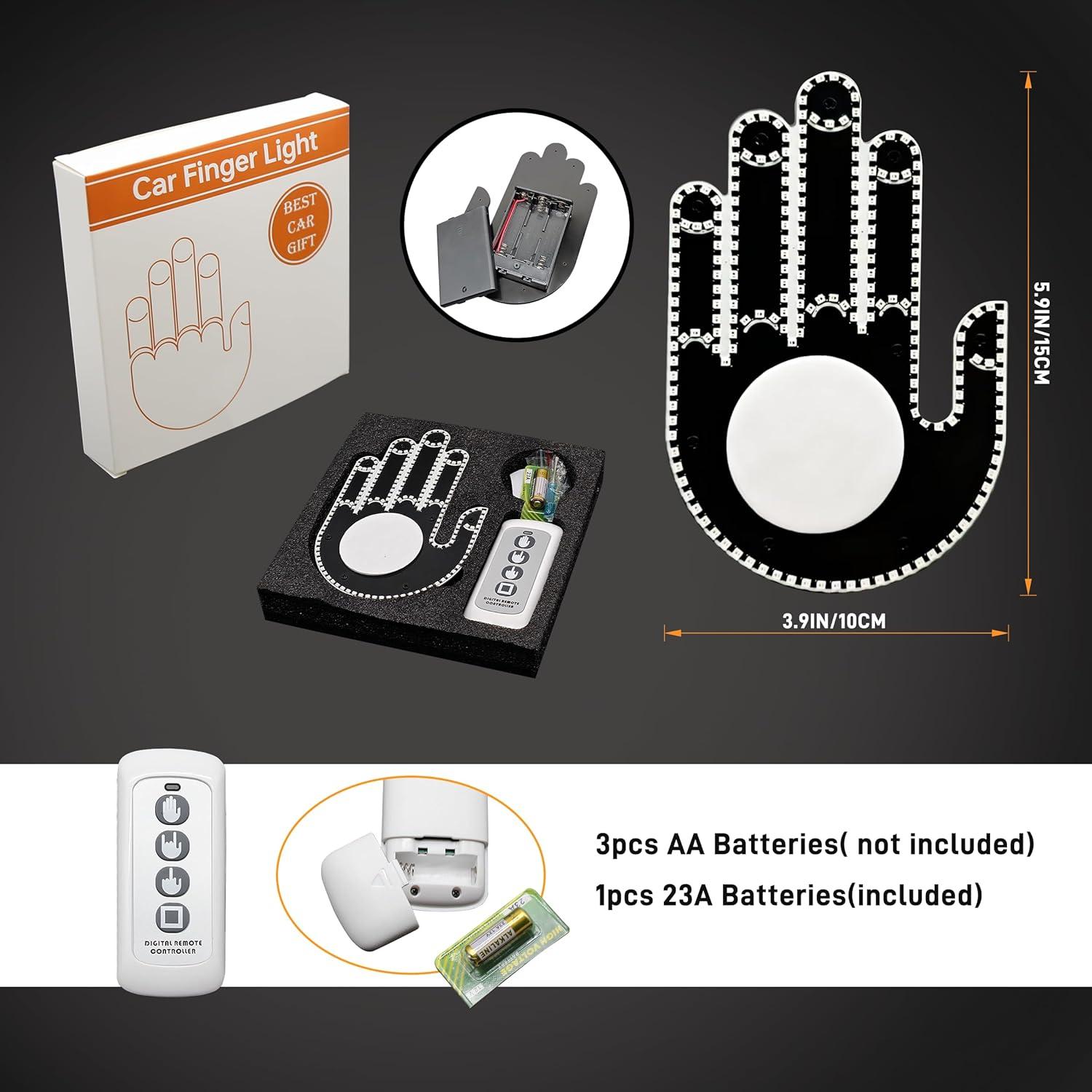 Luz de Mano LED Qeeanmo Dedo de Gesto para Auto Azul