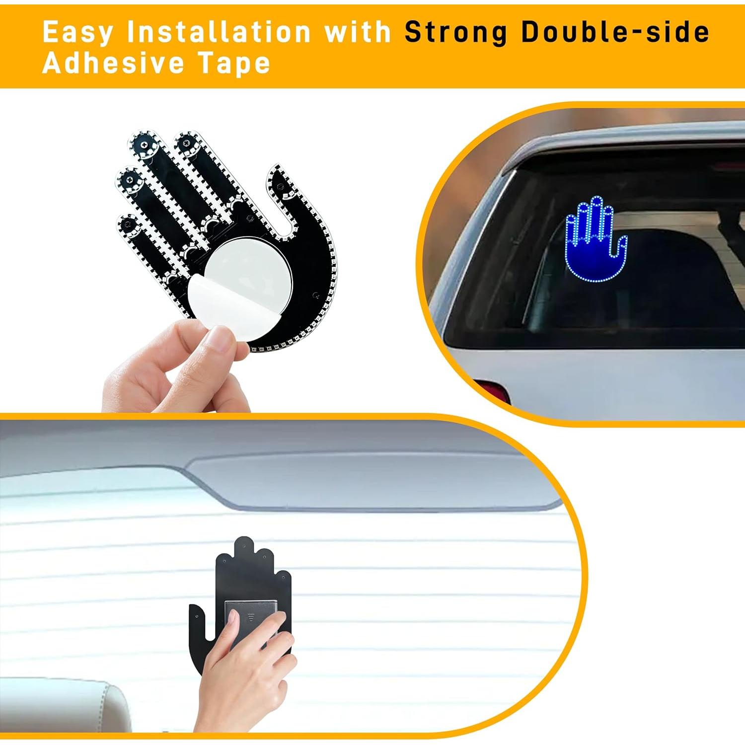 Luz de Mano LED Qeeanmo Dedo de Gesto para Auto Azul