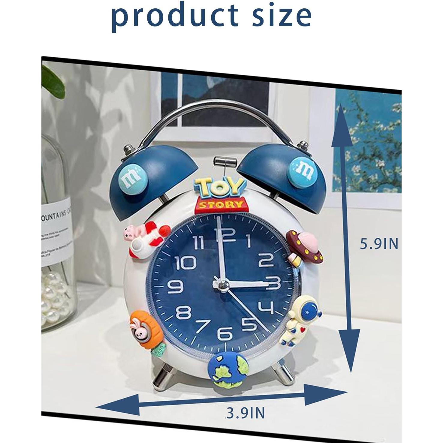 Reloj Despertador Analógico HYLING Azul para Niños 10.16 cm