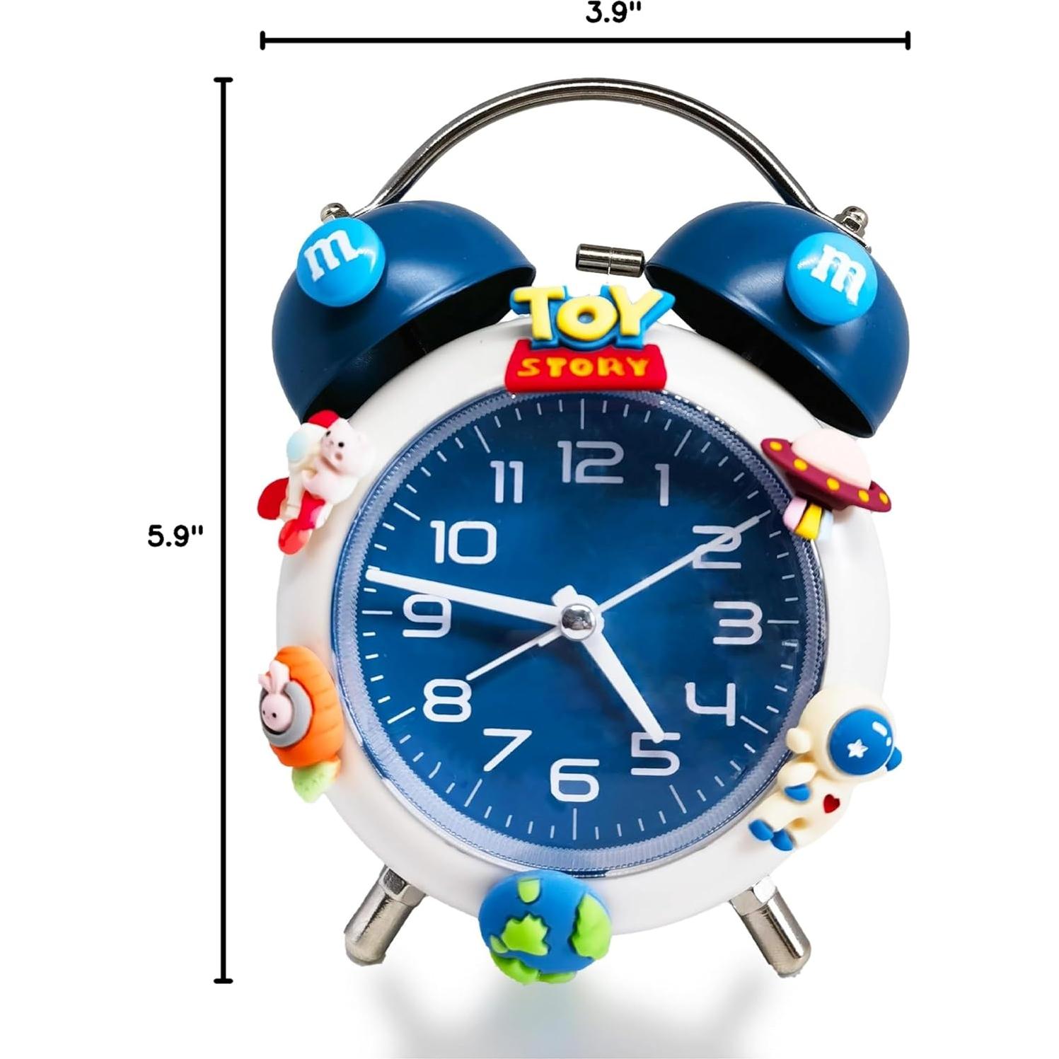 Reloj Despertador Analógico HYLING Azul para Niños 10.16 cm