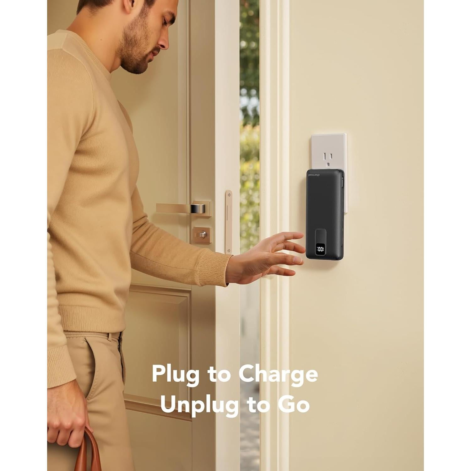 Cargador portátil Charmast 20000mAh con enchufe de pared y carga rápida